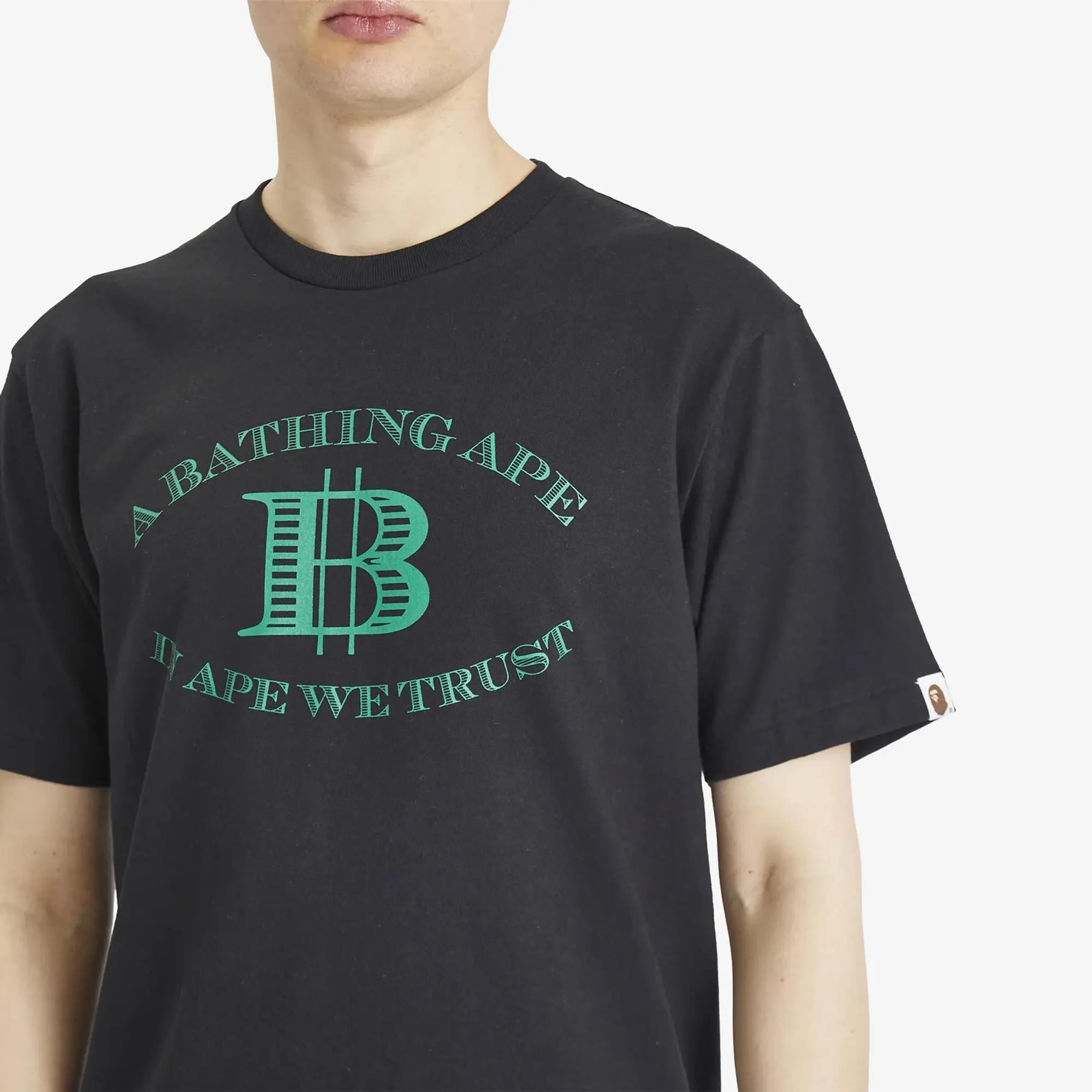 A Bathing Ape Men's Money B Logo Tee Black