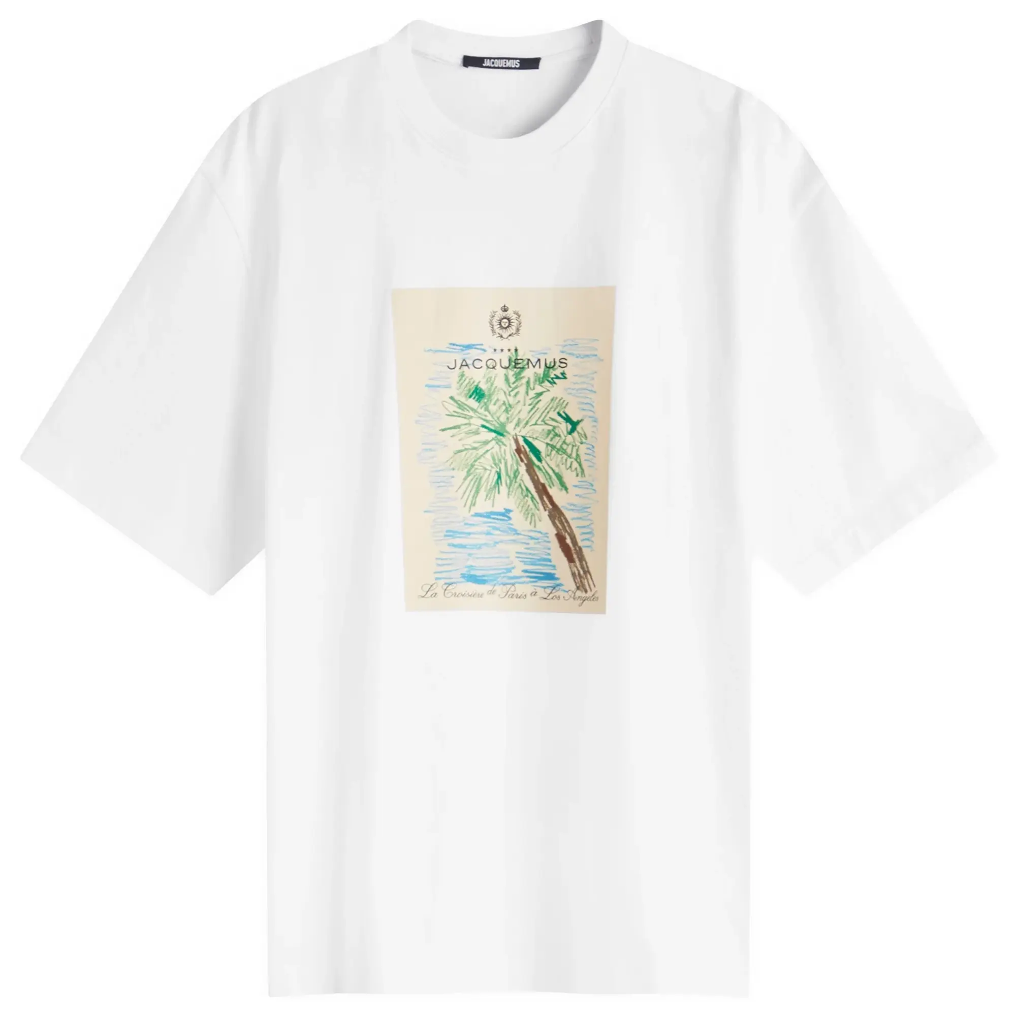 Jacquemus Men's Arty Hotel Logo T-Shirt Arty Hotel White