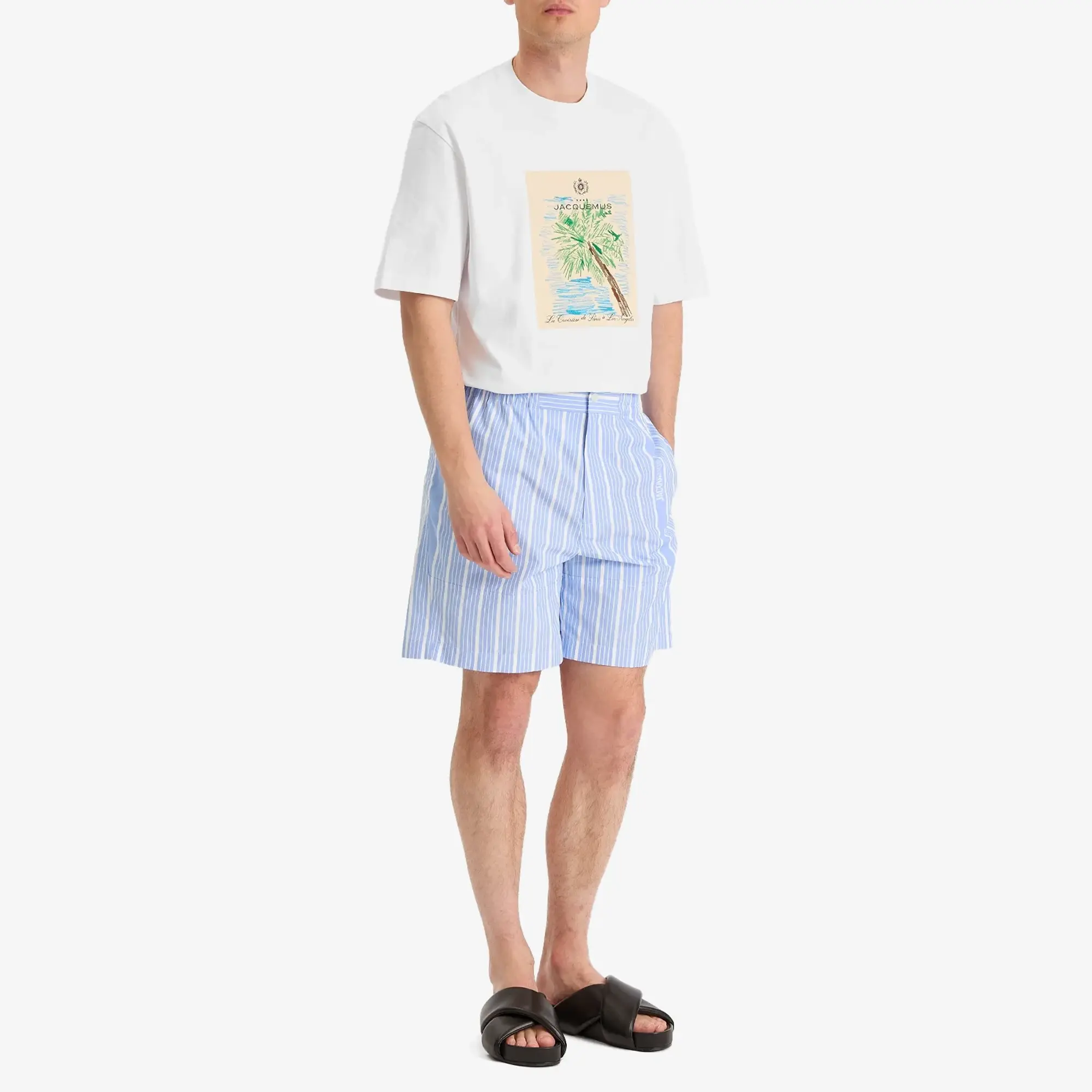 Jacquemus Men's Arty Hotel Logo T-Shirt Arty Hotel White
