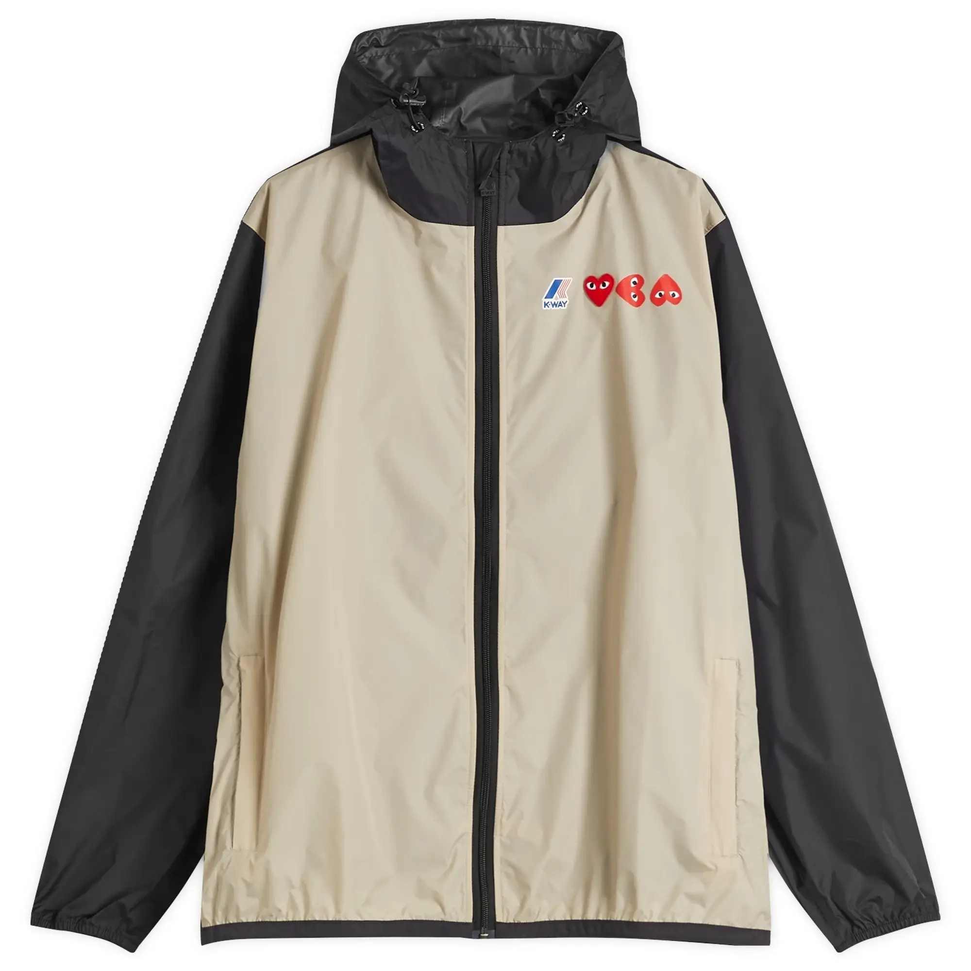 Comme des Garçons Play Men's x K-Way Colour Block Jacket Beige