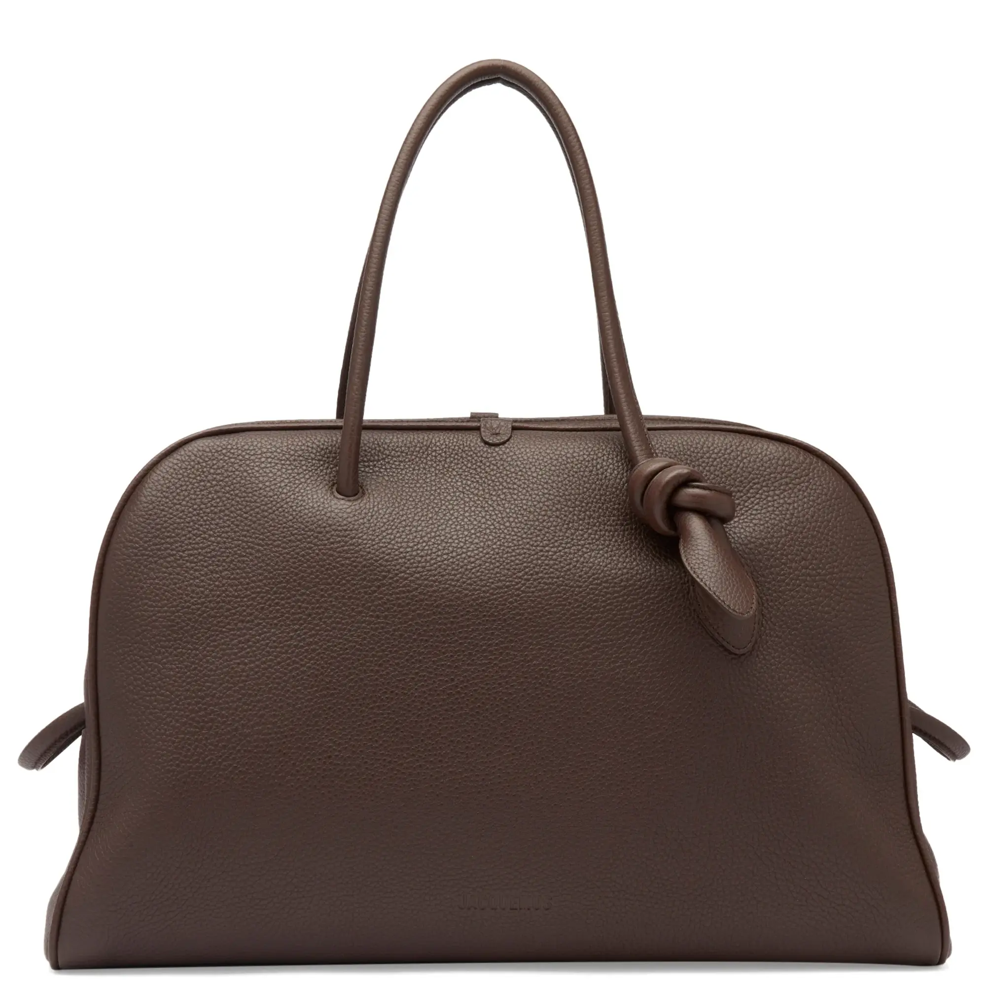 Jacquemus Men's Le Grand Turismo Leather Tote Dark Brown