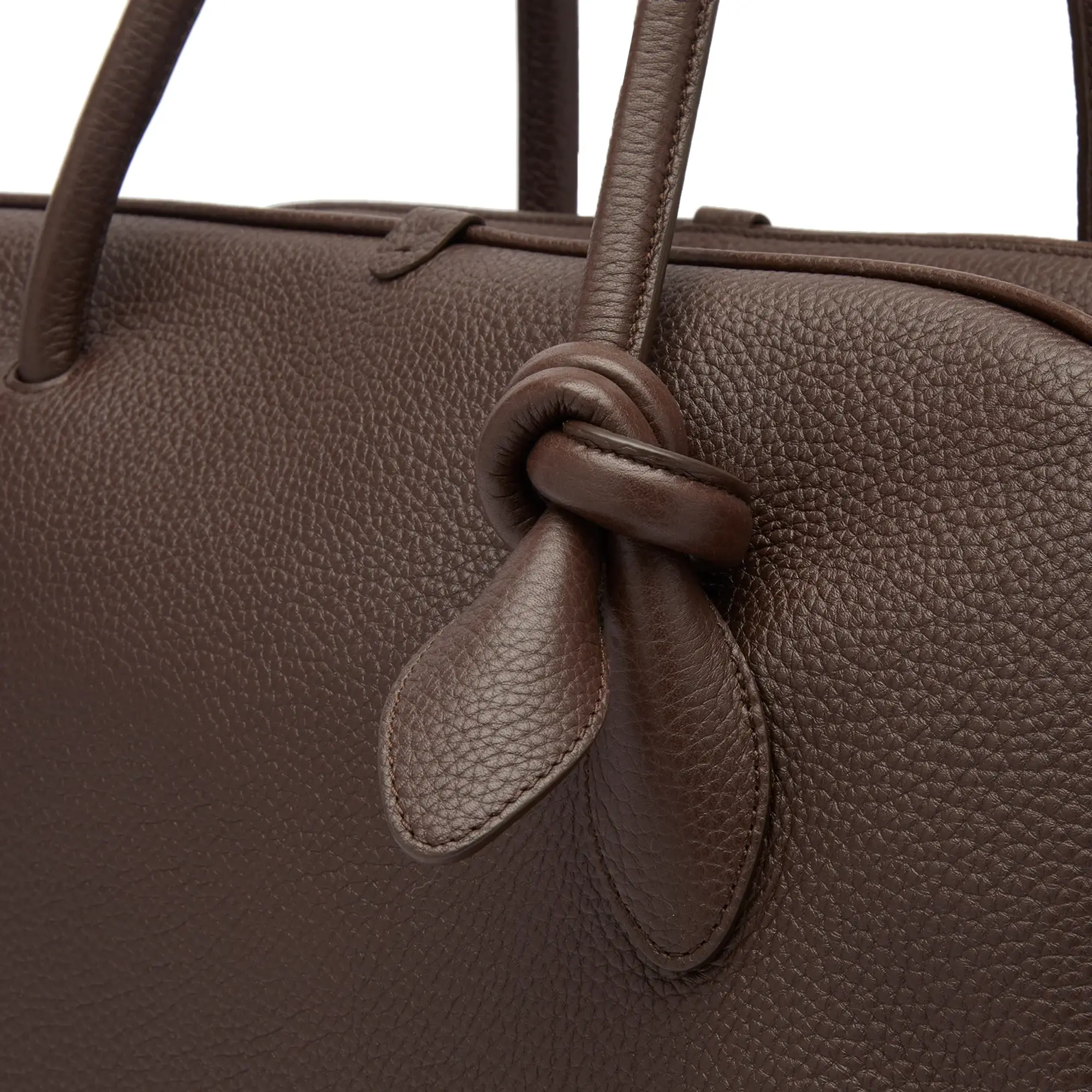 Jacquemus Men's Le Grand Turismo Leather Tote Dark Brown