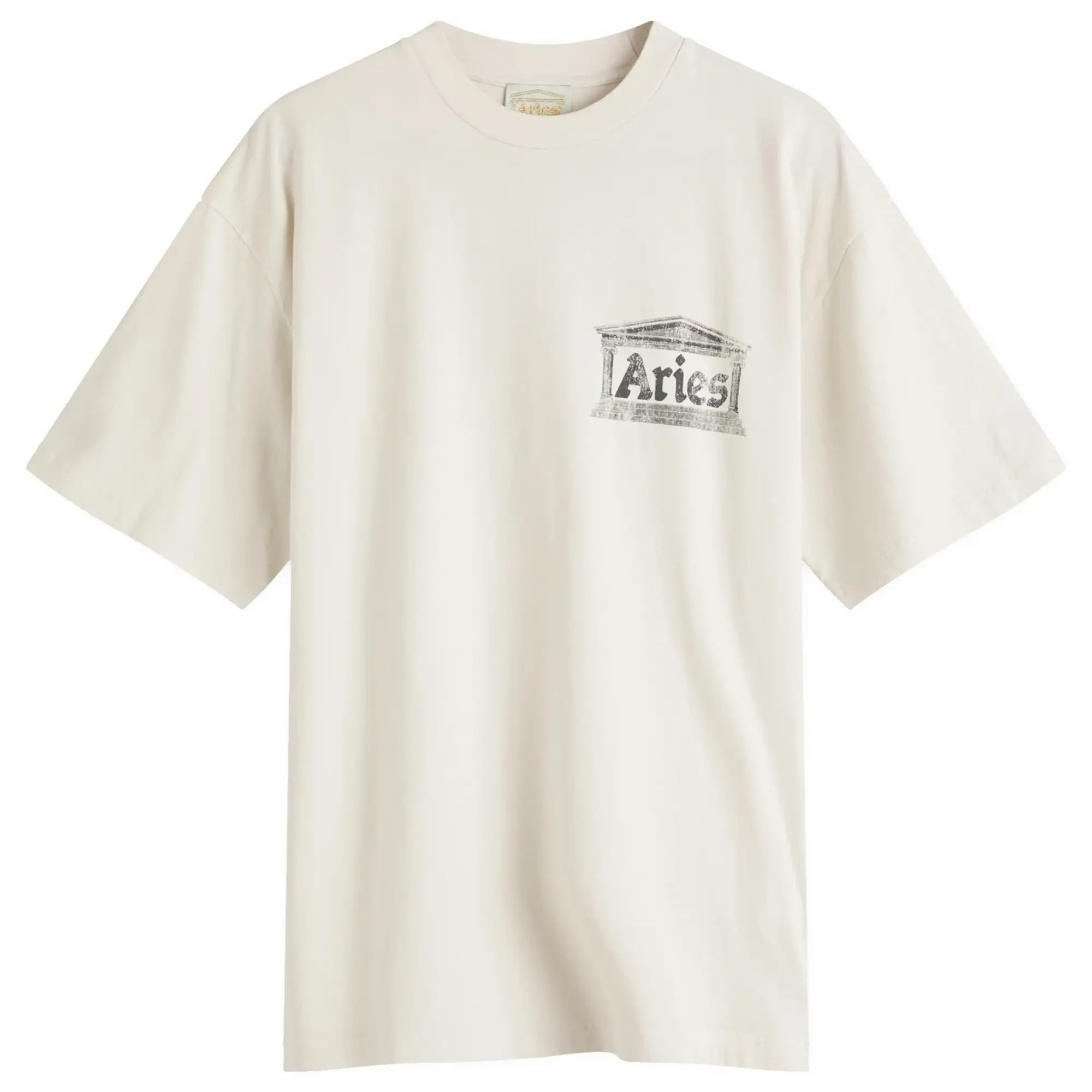 Aries Men's Aged Ancient Temple T-Shirt Off White