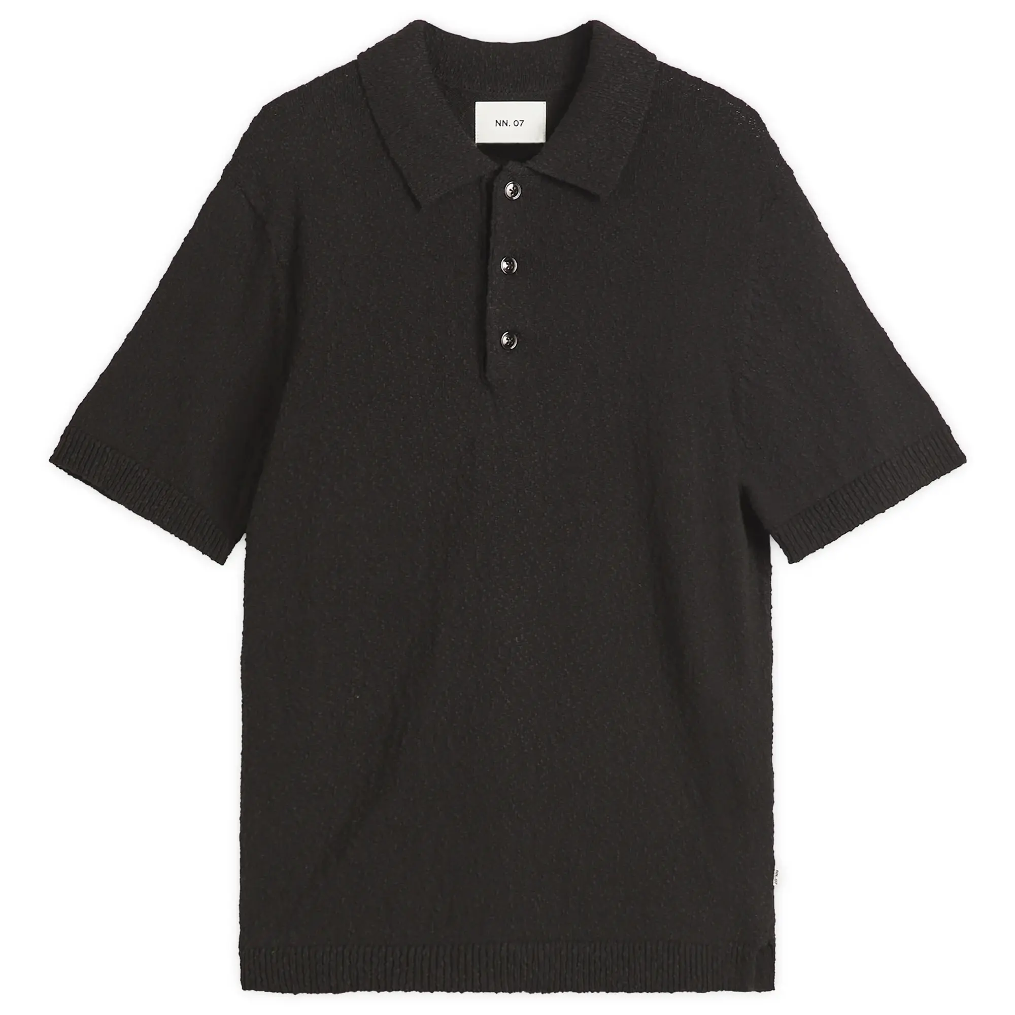 NN07 Men's Randy Boucle Polo Shirt Black