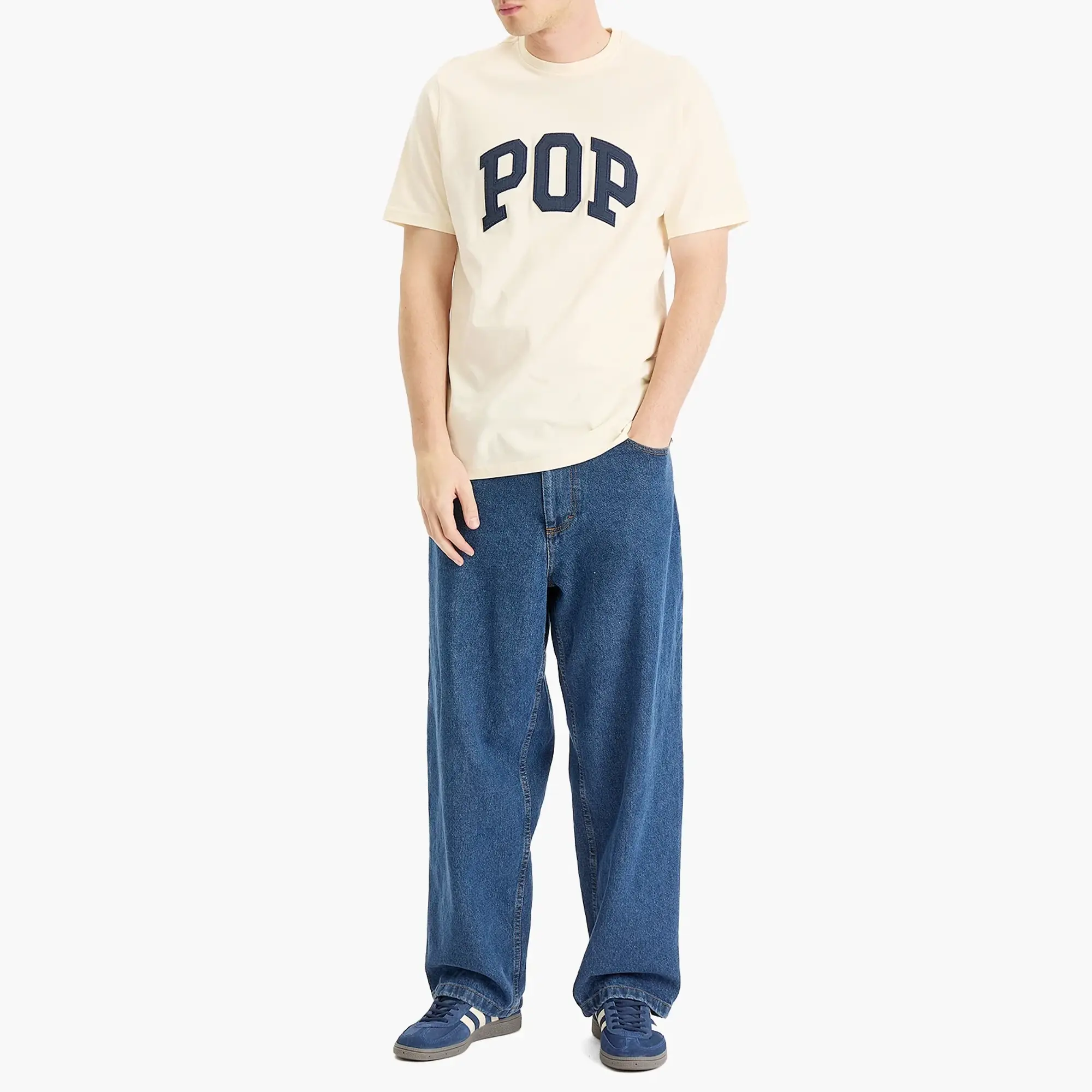 Pop Trading Company Men's Arch Logo T-Shirt Off White