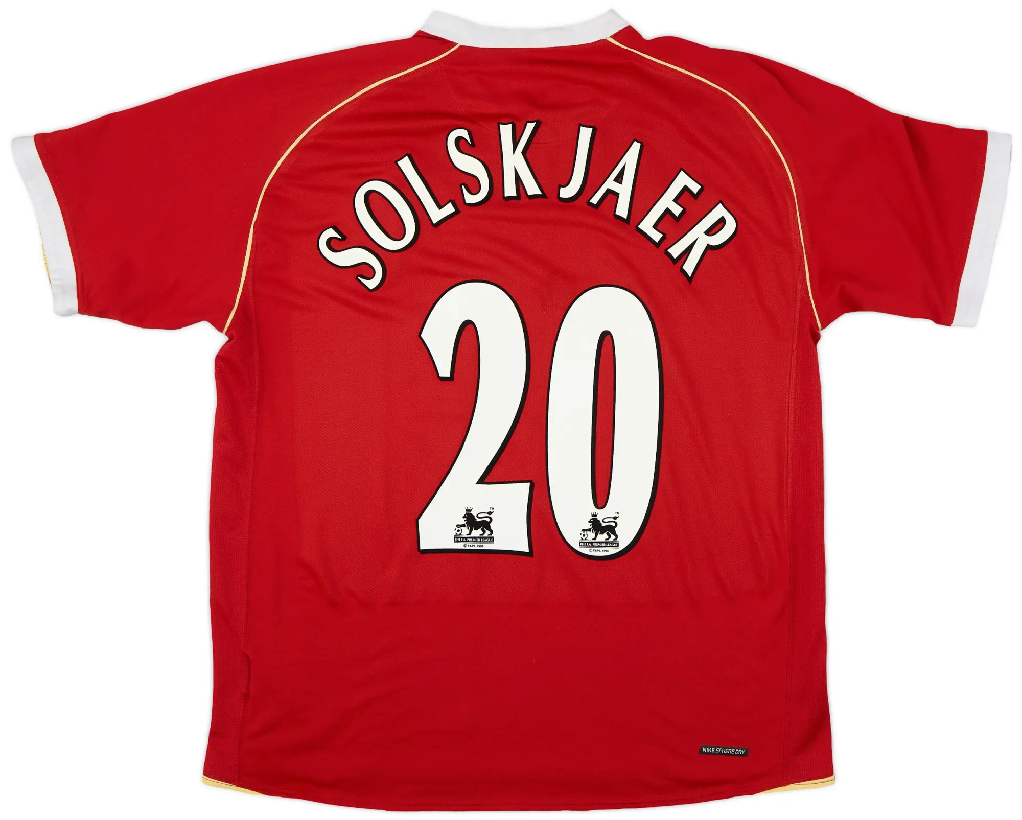 Nike 2006-07 Manchester United Home Shirt Solskjaer #20 - 6/10 - (L)