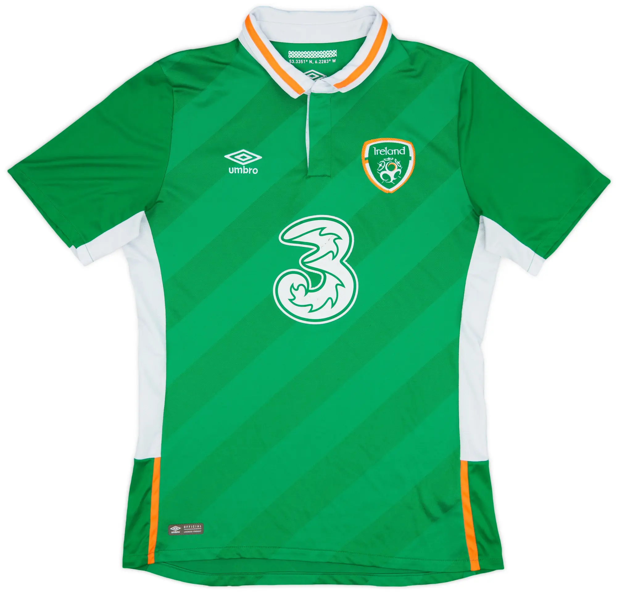 Umbro 2016-17 Ireland Home Shirt - 7/10 - (L)