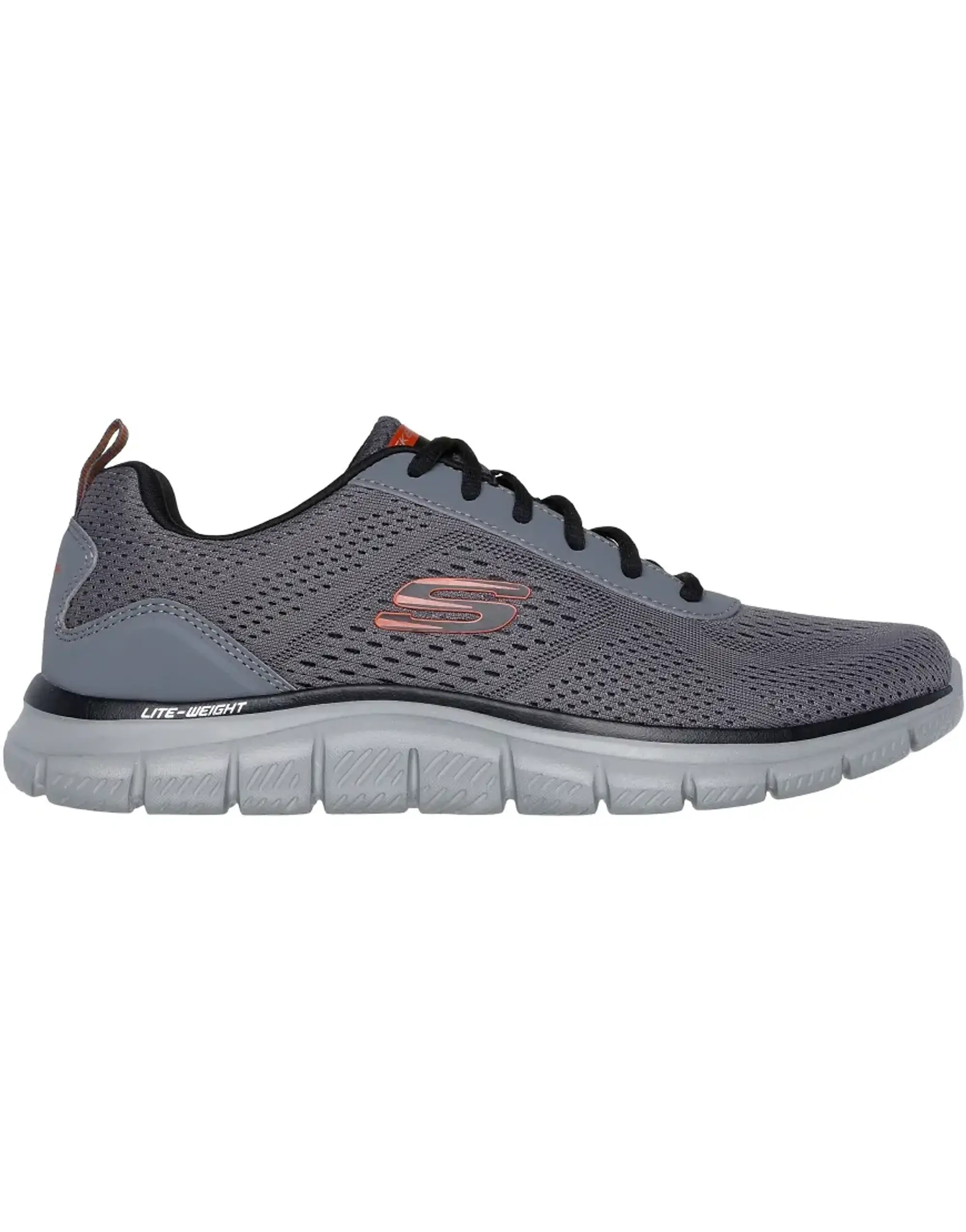 Skechers Men's Track - Leshur Sneaker in Charcoal/Orange
