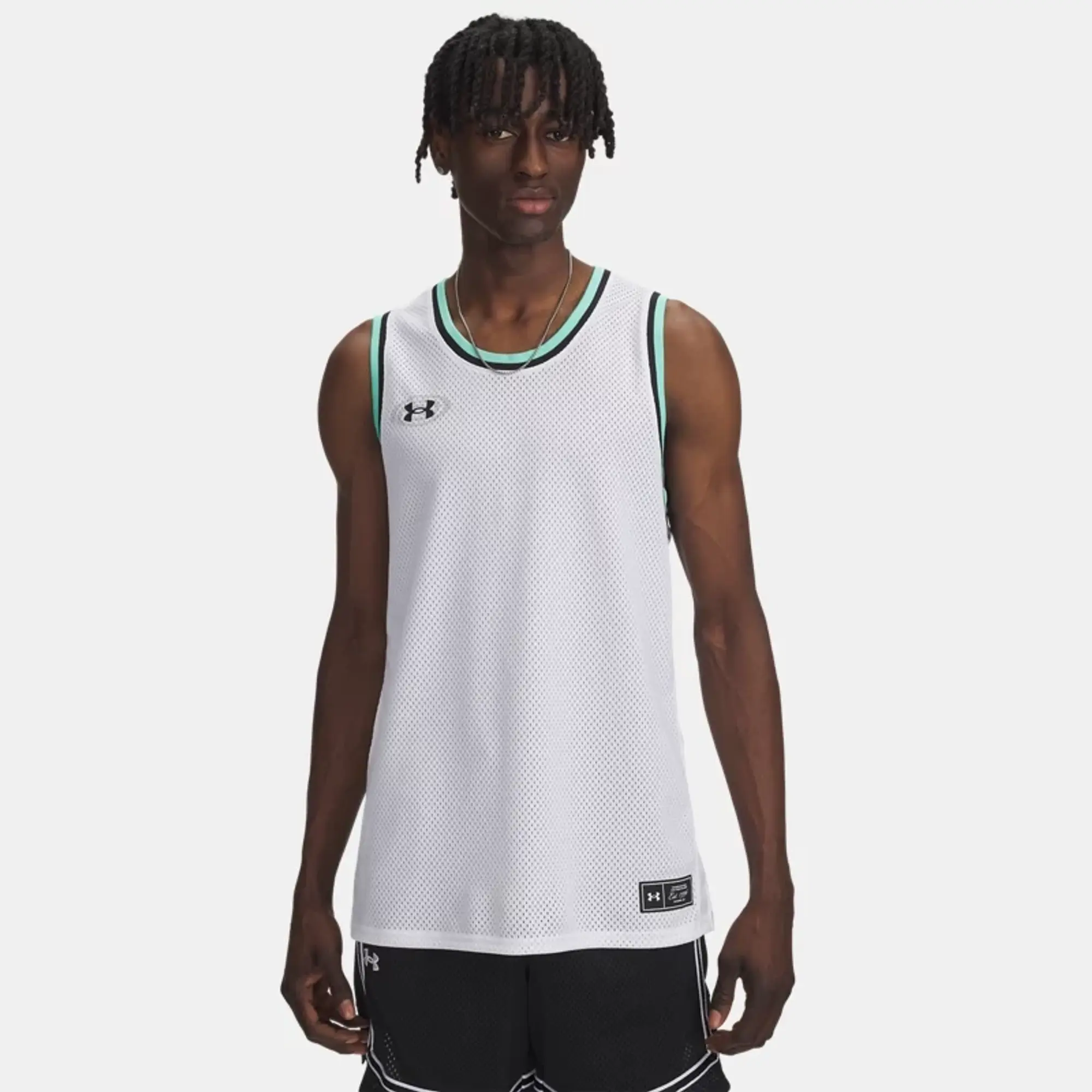 Under Armour  Zone Pro Mesh Graphic Men's Tank White / Halo Gray / Black L