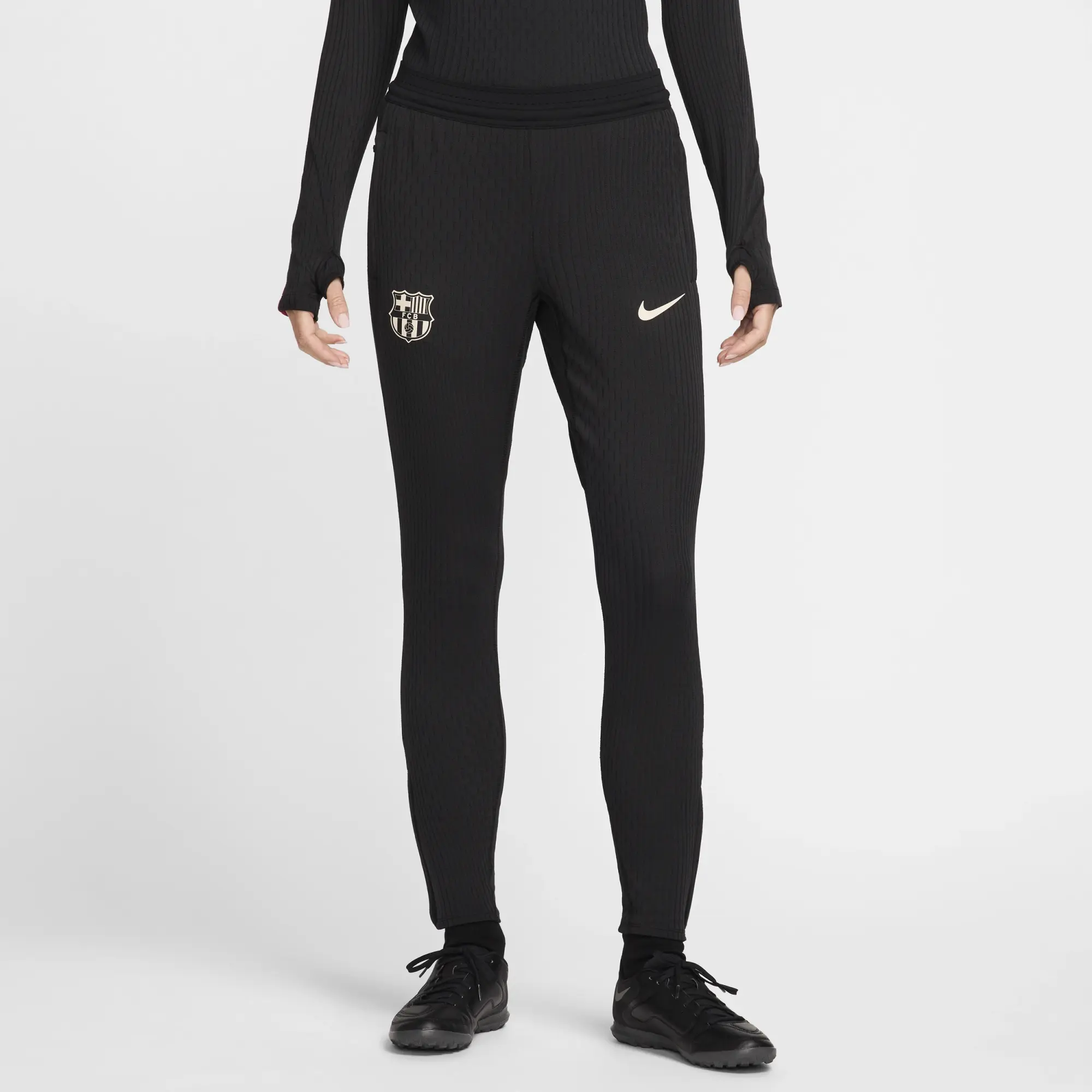 F.C. Barcelona Strike Elite Women's Nike Dri-FIT ADV Football Knit Pants - Black - Polyester/Elastane