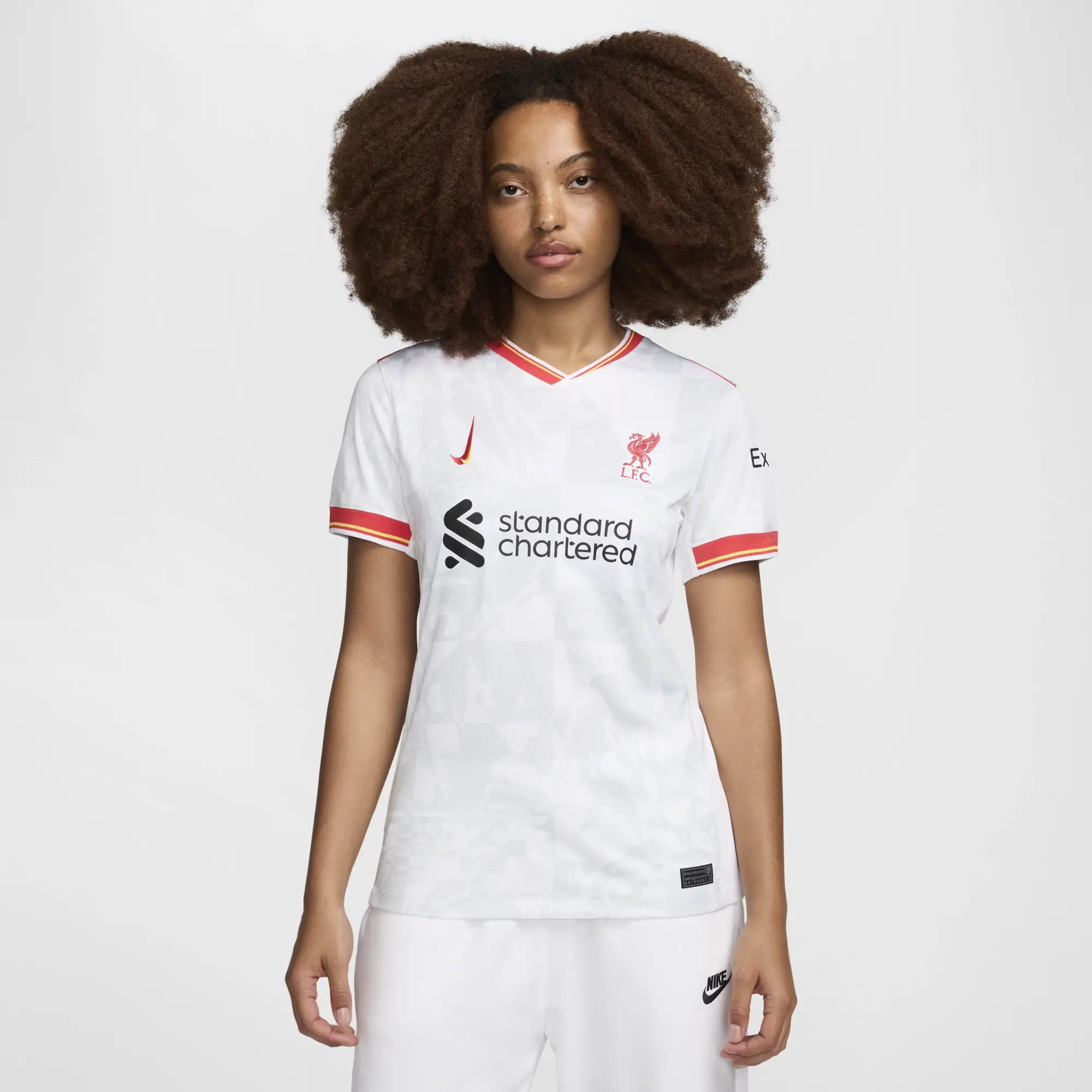 Liverpool F.C. 2024/25 Stadium Third Women's Nike Dri-FIT Football Replica Shirt - White - Polyester