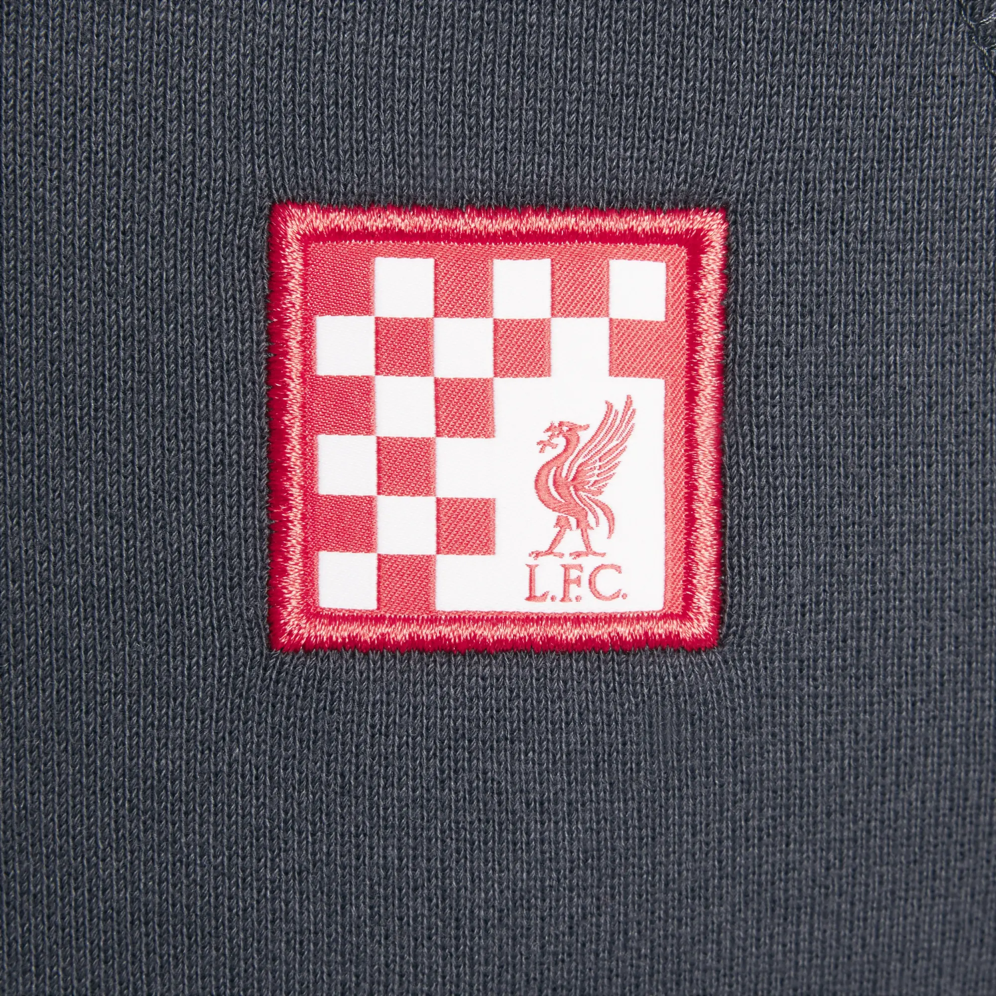 Liverpool F.C. Third Older Kids' Nike Football Pullover Hoodie - Grey - Cotton