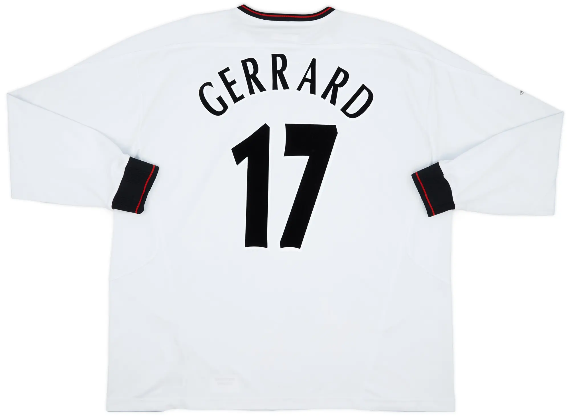 Reebok 2003-04 Liverpool Away L/S Shirt Gerrard #17 - 9/10 - (XXL)