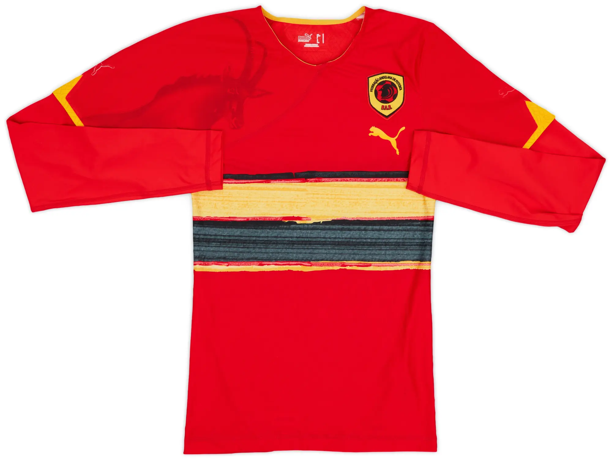 Puma 2010 Angola Player Issue Home L/S Shirt - 5/10 - (M)