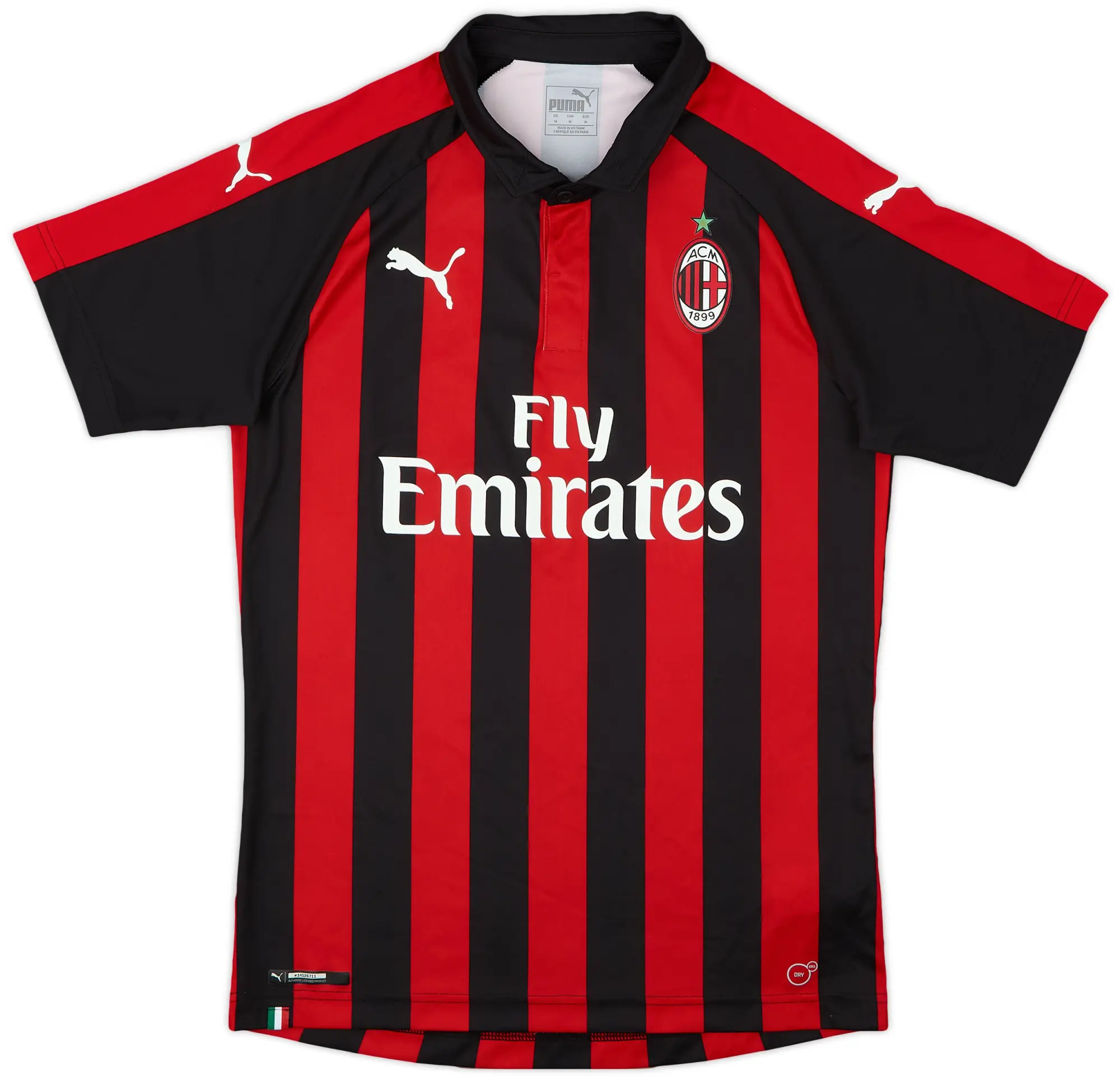 Puma 2018-19 AC Milan Home Shirt - 8/10 - (M)