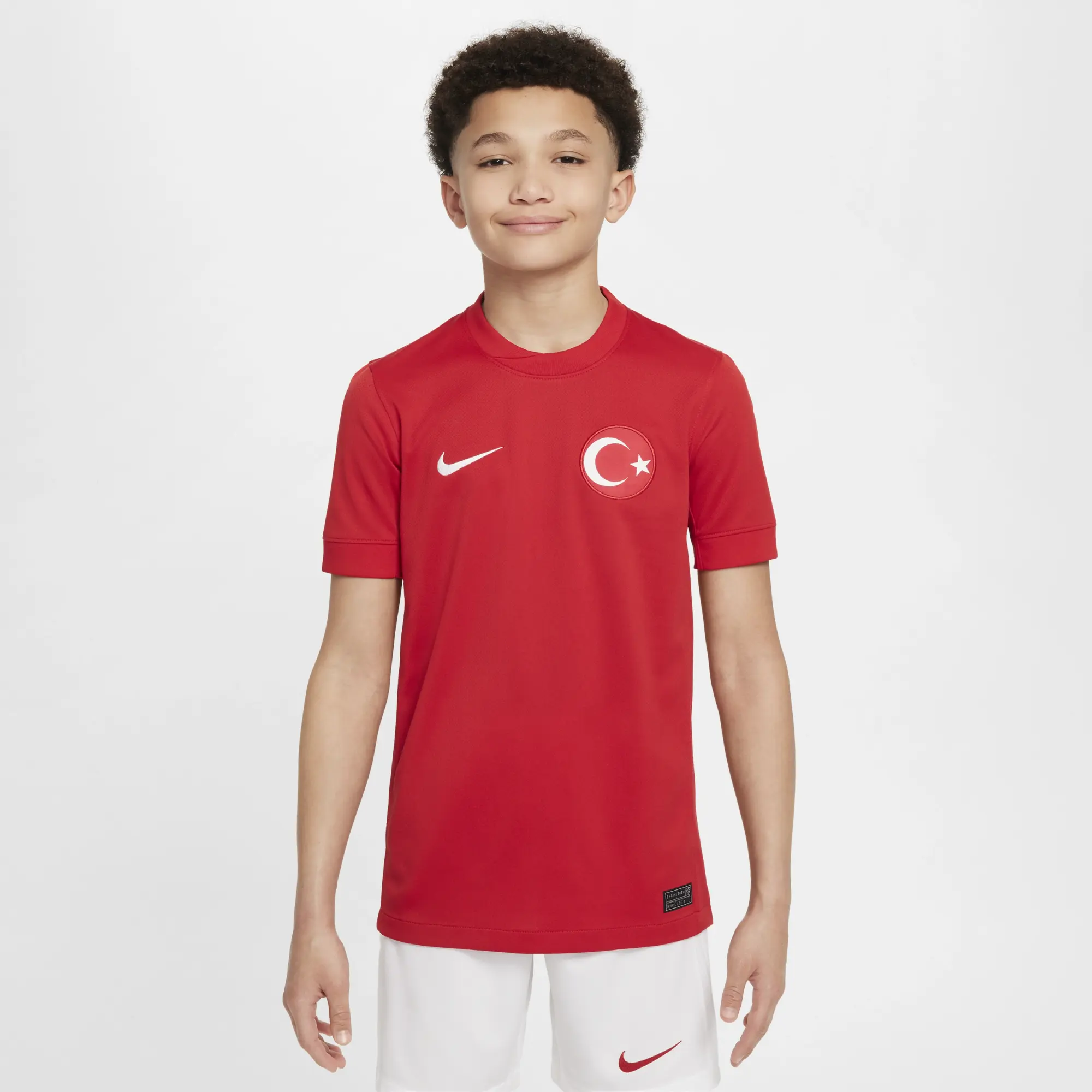 Türkiye 2024/25 Stadium Away Older Kids' Nike Dri-FIT Football Replica Shirt - Red - Polyester