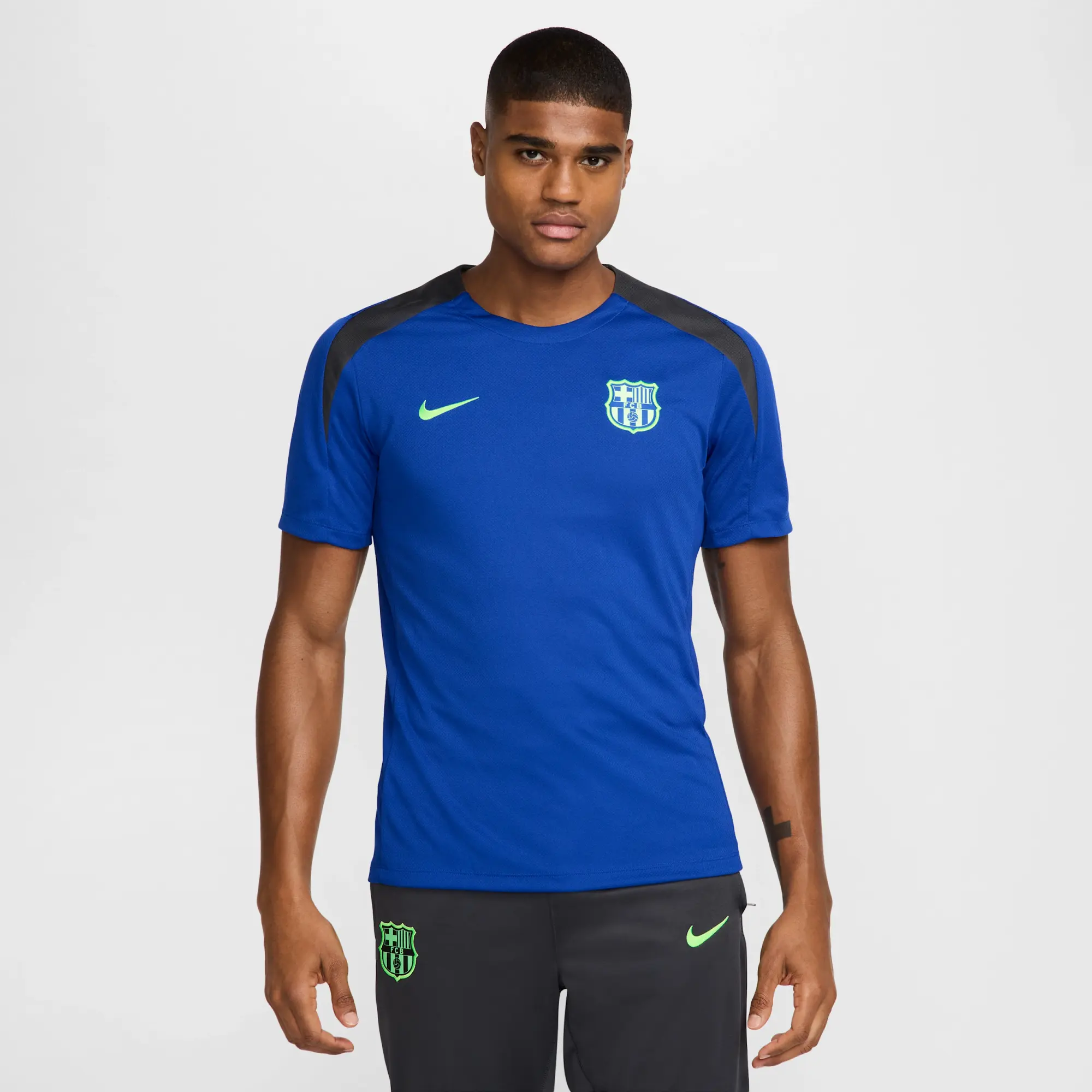 F.C. Barcelona Strike Third Men's Nike Dri-FIT Football Knit Short-Sleeve Top - Blue - Polyester