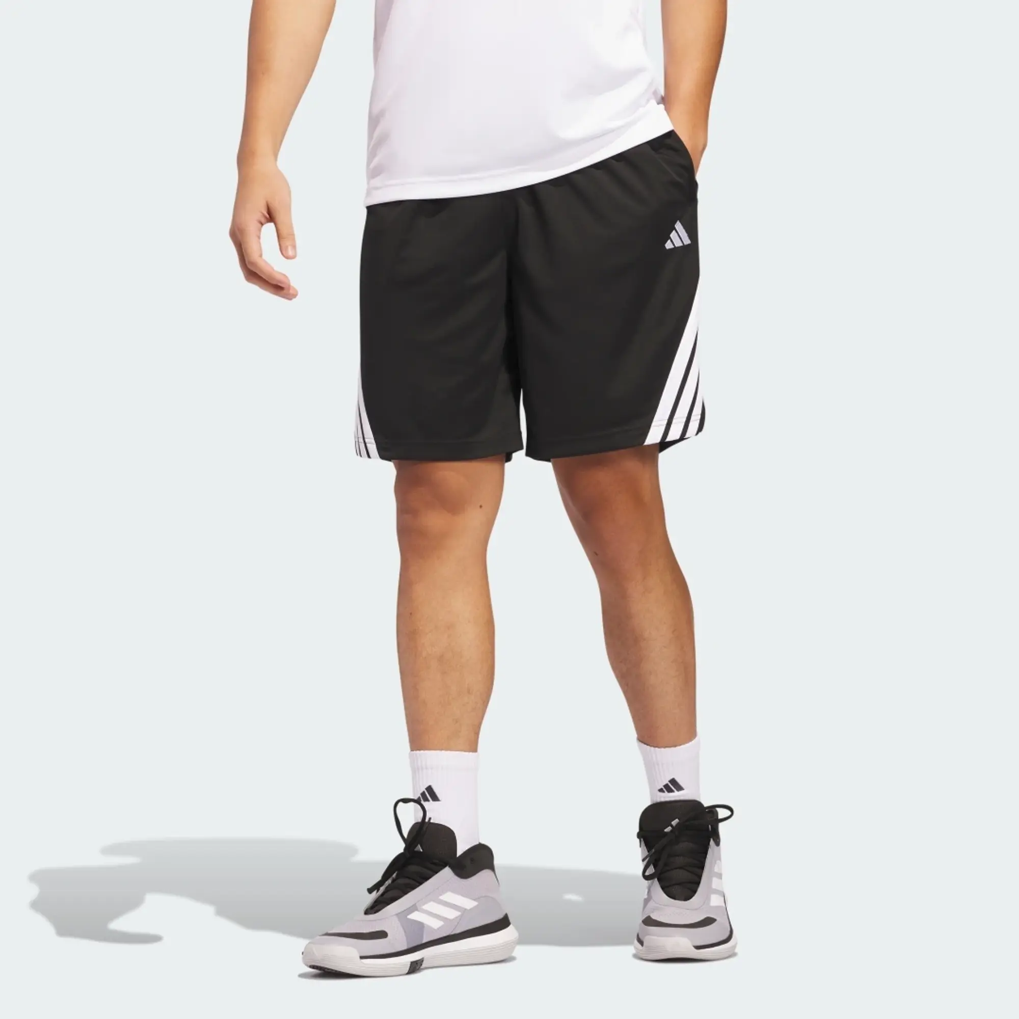 adidas Legends 3-Stripes Basketball Shorts