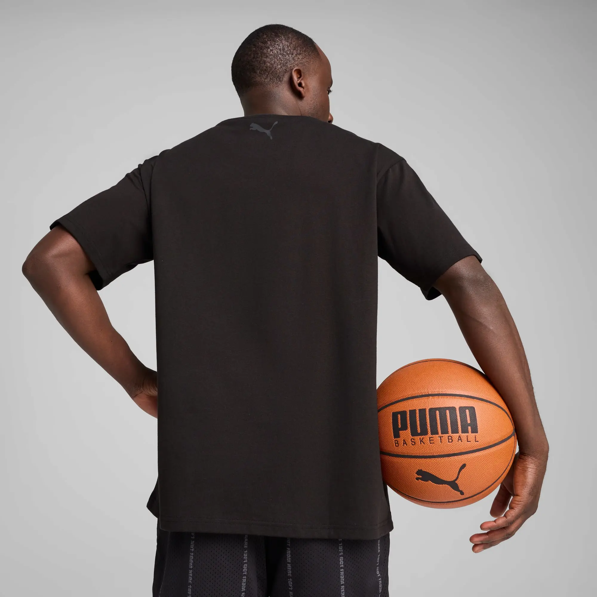 PUMA Melo Iridescent Hornets Basketball T-Shirt Men, Black