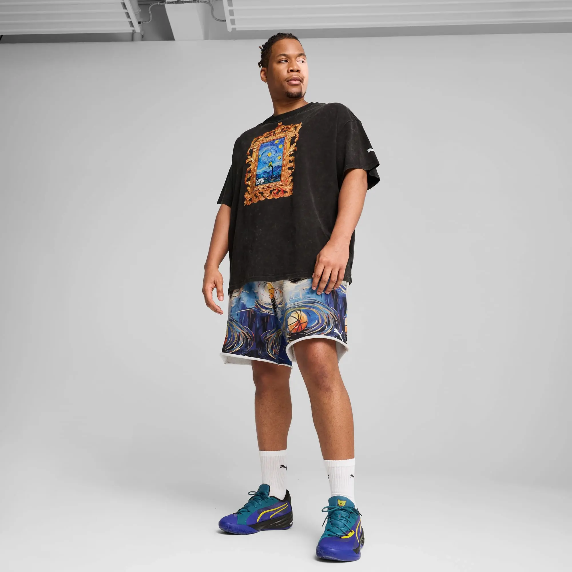 PUMA Dylan Exhibit Basketball T-Shirt Men, Black