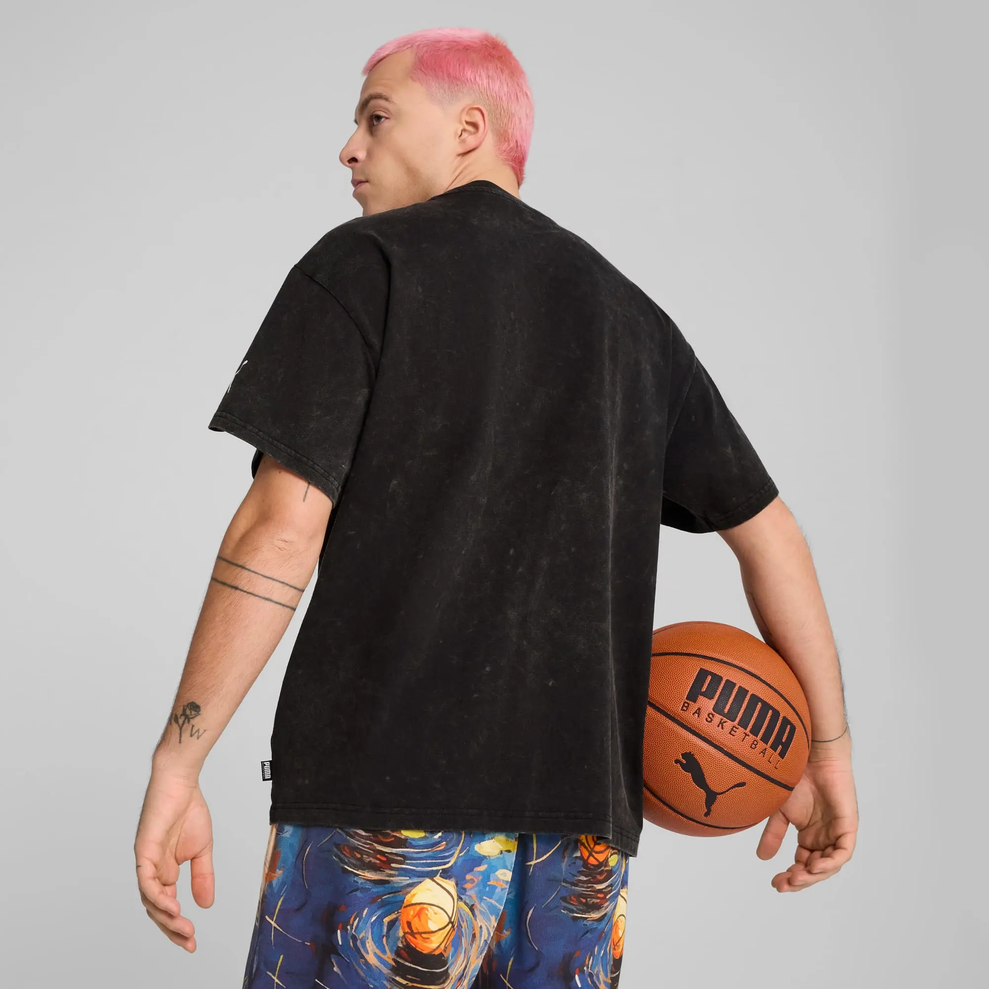 PUMA Dylan Exhibit Basketball T-Shirt Men, Black