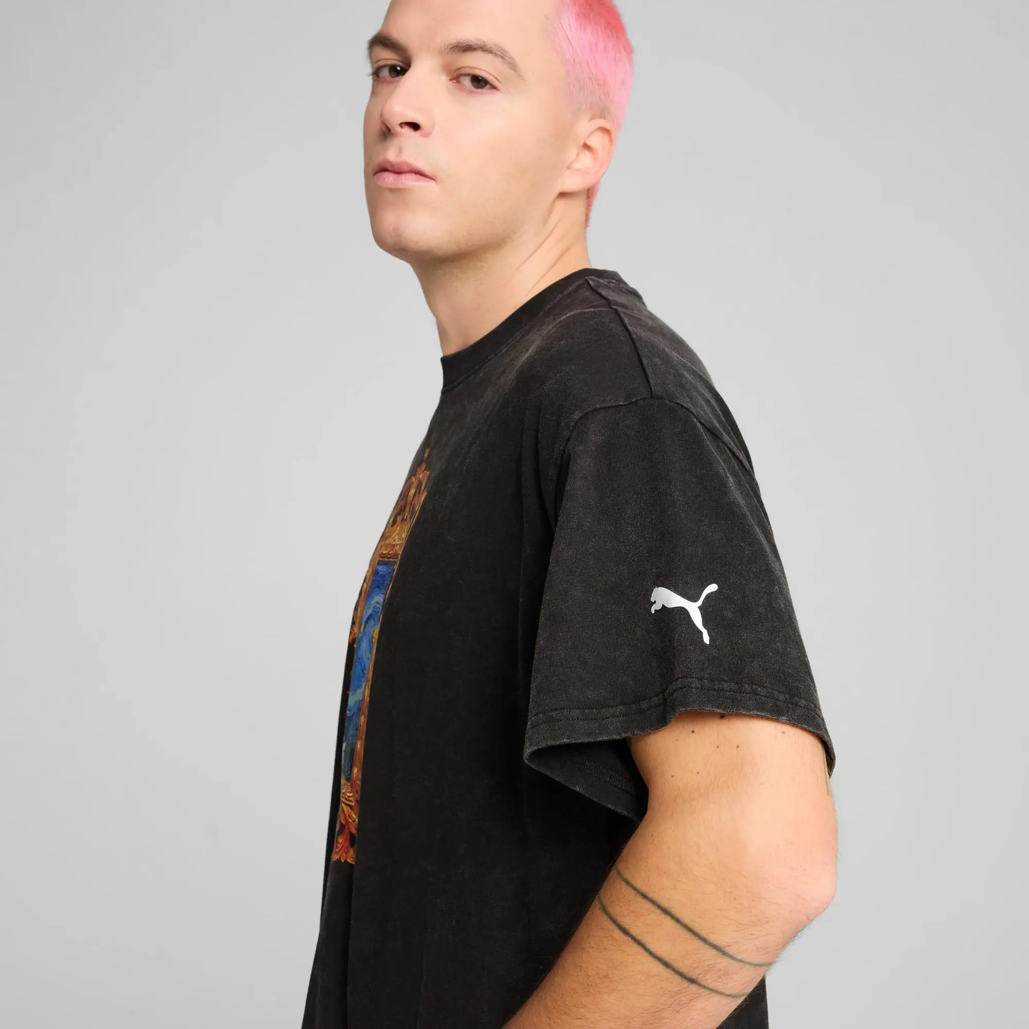 PUMA Dylan Exhibit Basketball T-Shirt Men, Black