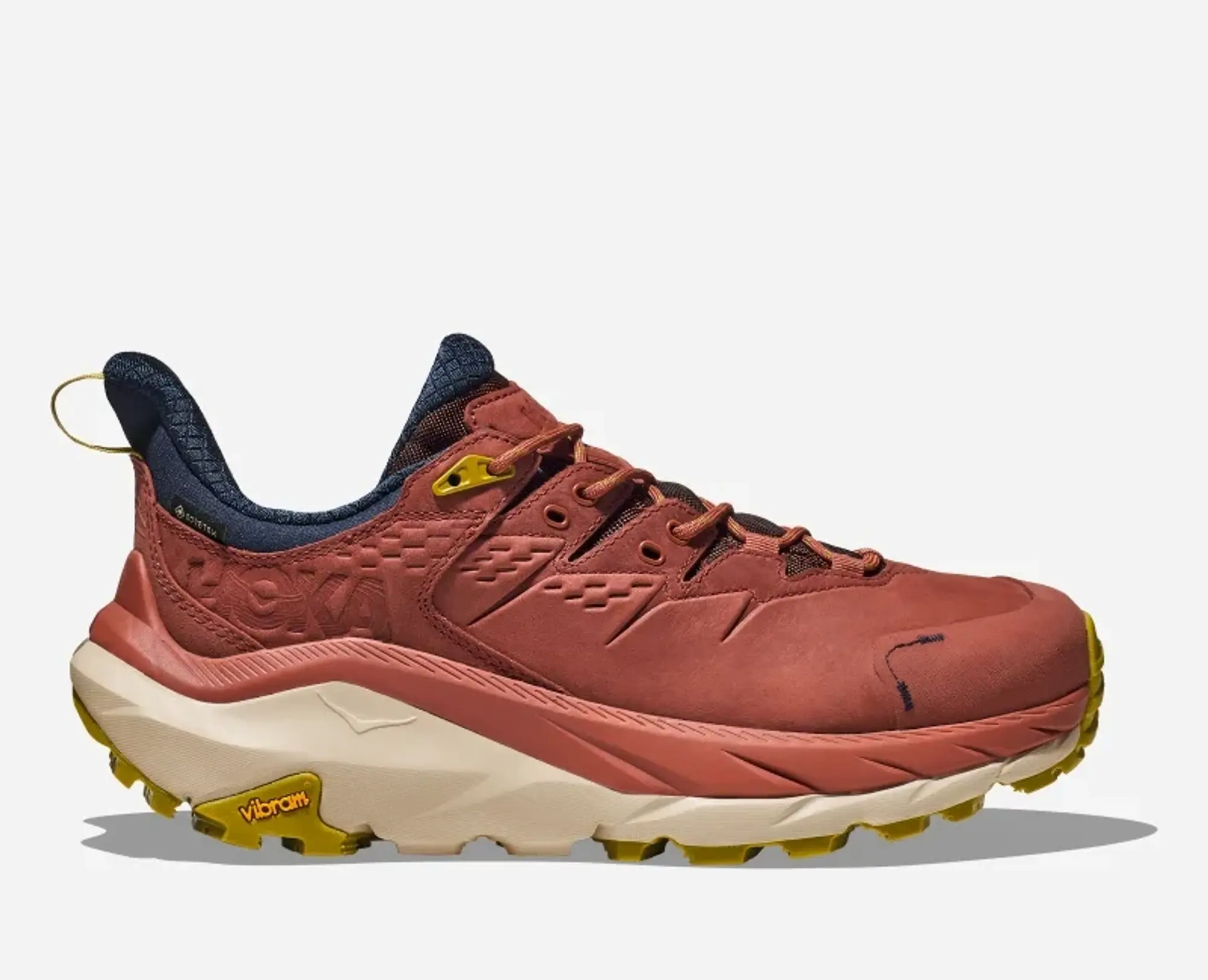 Hoka One One HOKA Men's Kaha 2 Low GORE-TEX Hiking Shoes in Hot Sauce/Shifting Sand