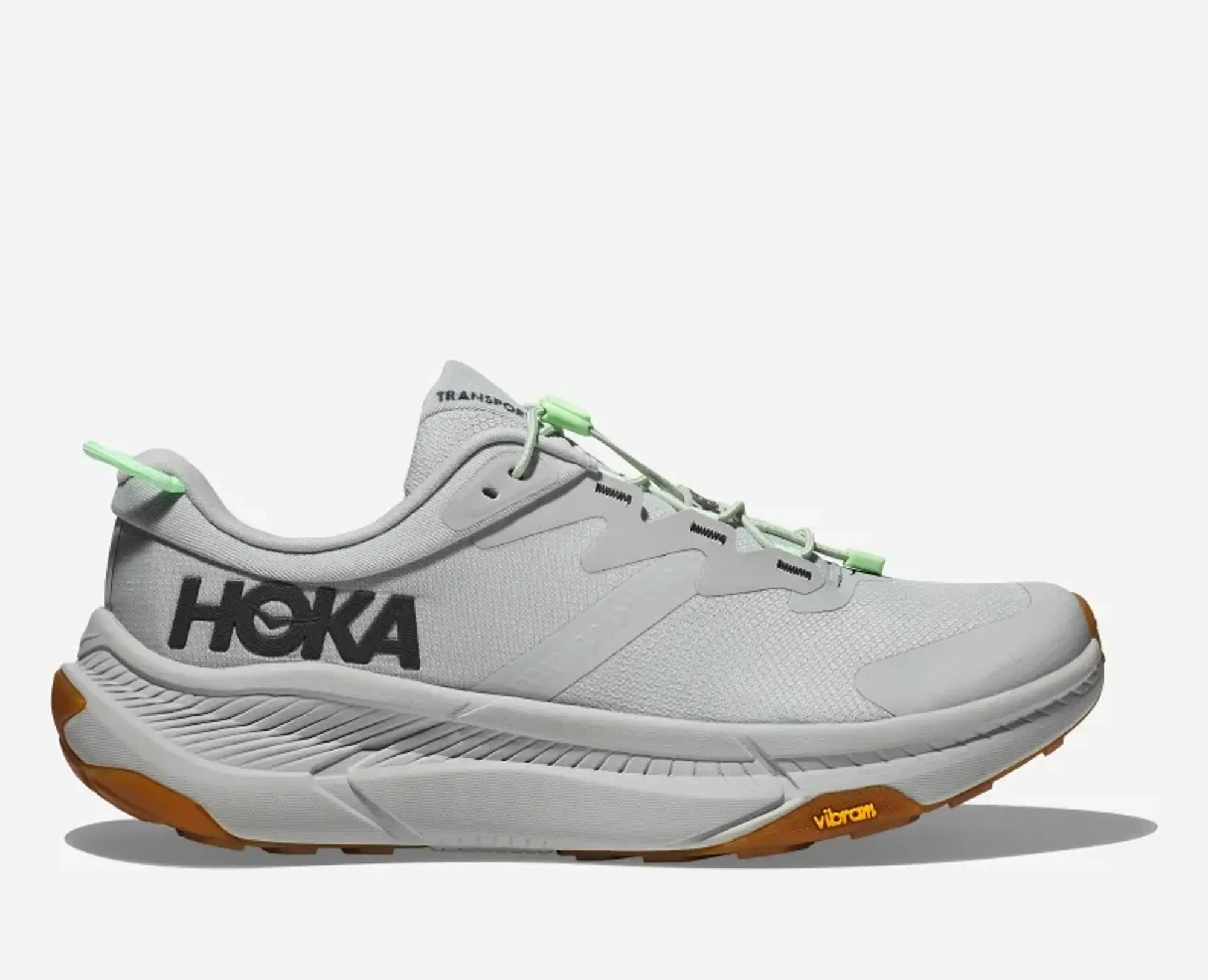Hoka One One HOKA Men's Transport Hiking Shoes in Harbor Mist/Lime Glow