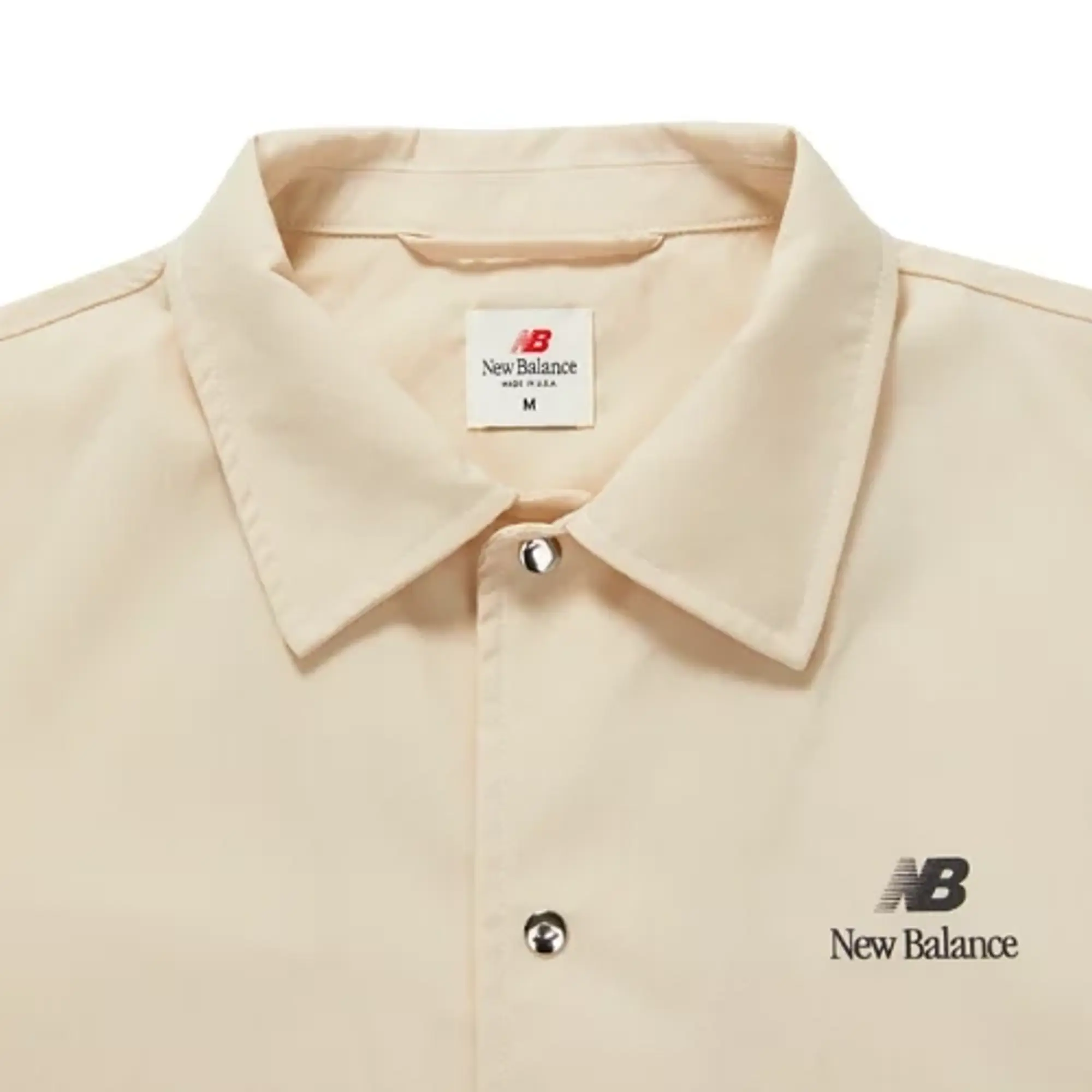 New Balance Men's MADE in USA Seasonal Work Shirt in Brown Polywoven