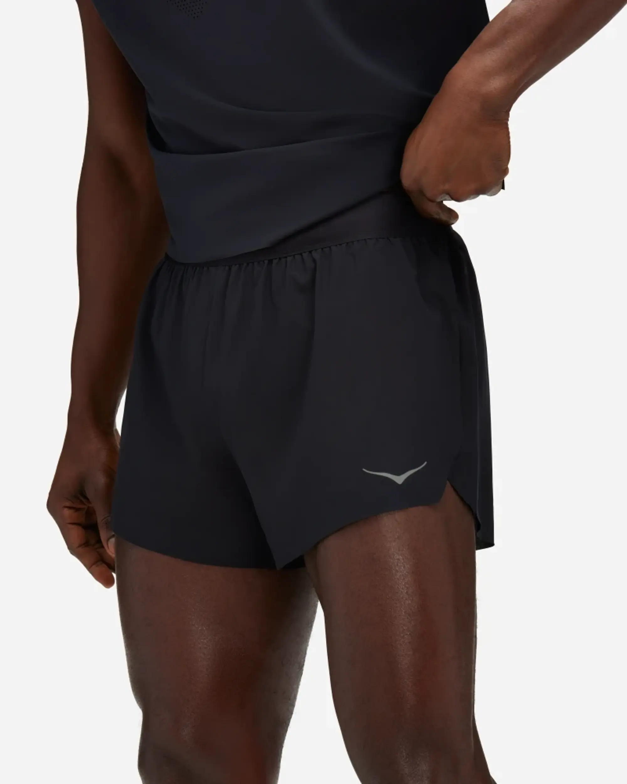 Hoka Men's Race Day Split Short In Black