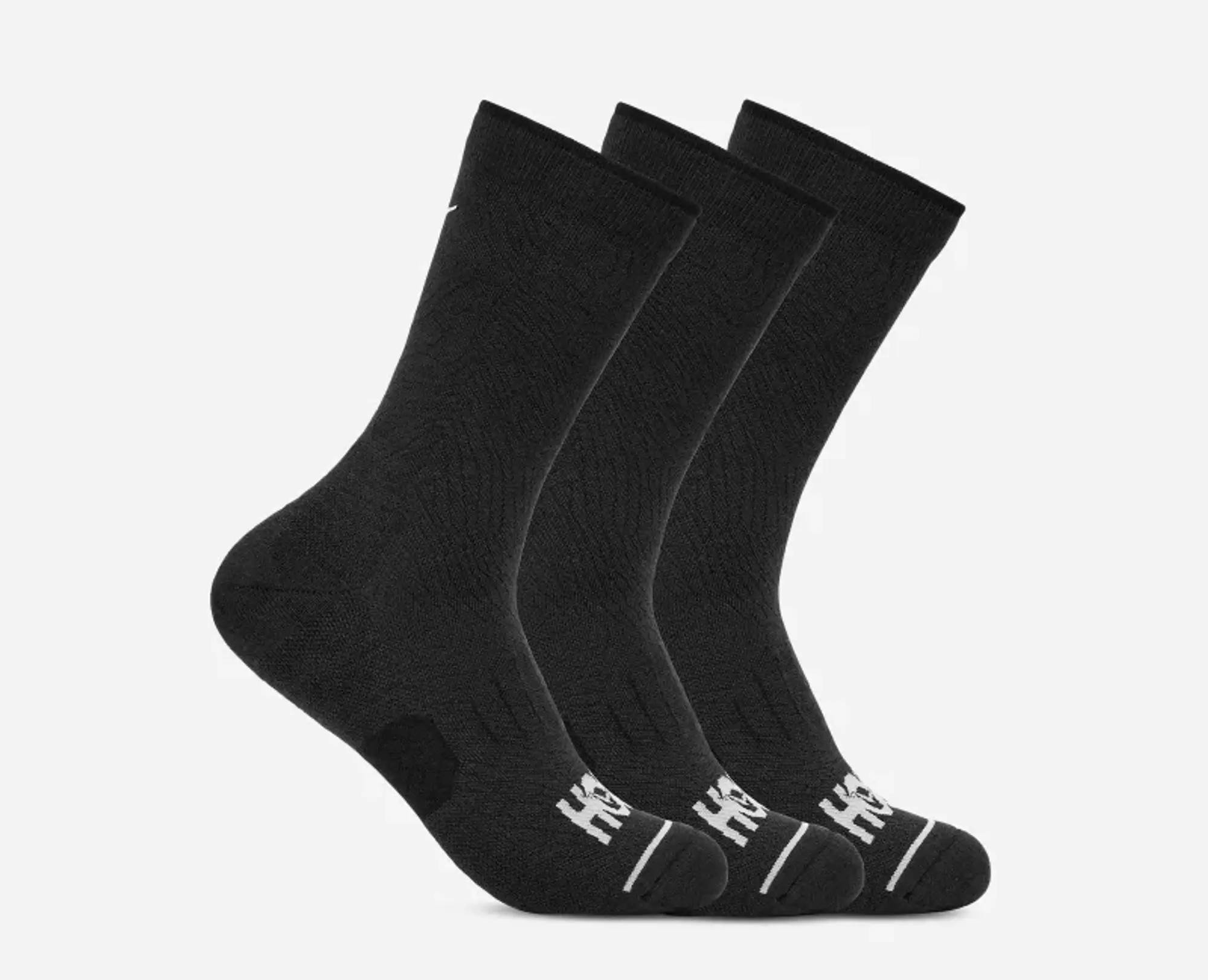 Hoka One One HOKA Crew Run Sock 3-Pack in Black/Black/Black