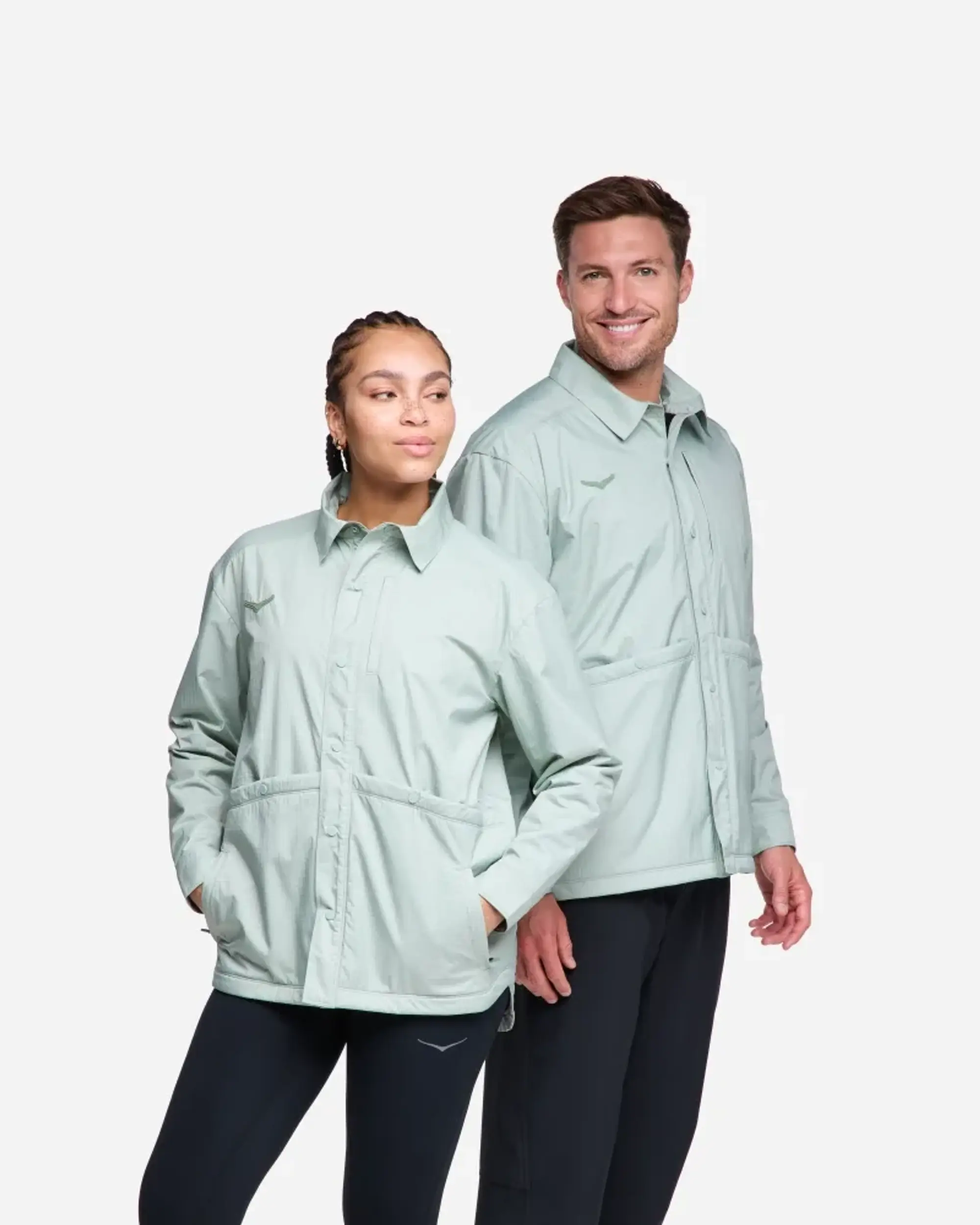Hoka One One HOKA Outtrail Shirt Jacket in Aloe Vera