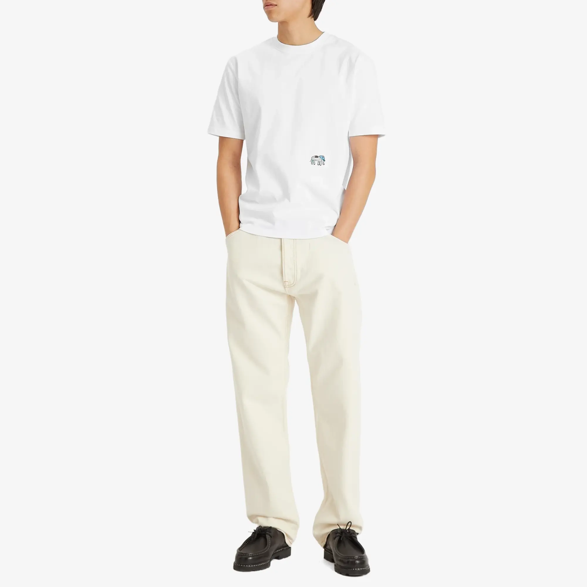 Drake's Men's Elephant Graphic Hiking T-Shirt White