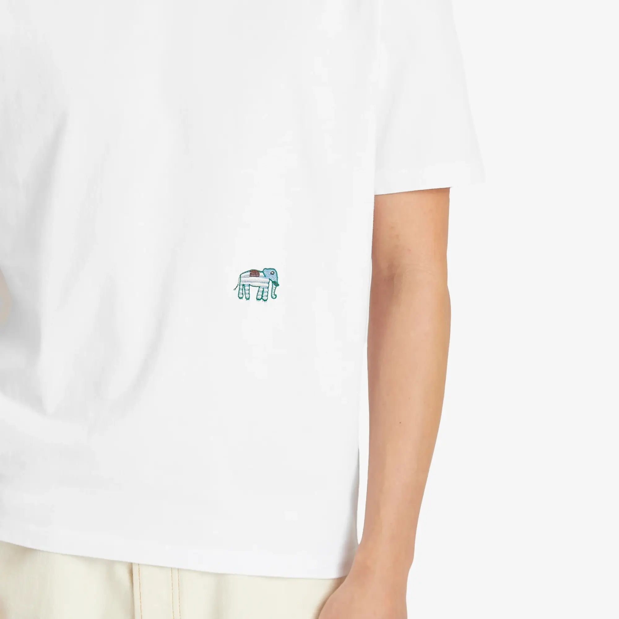 Drake's Men's Elephant Graphic Hiking T-Shirt White