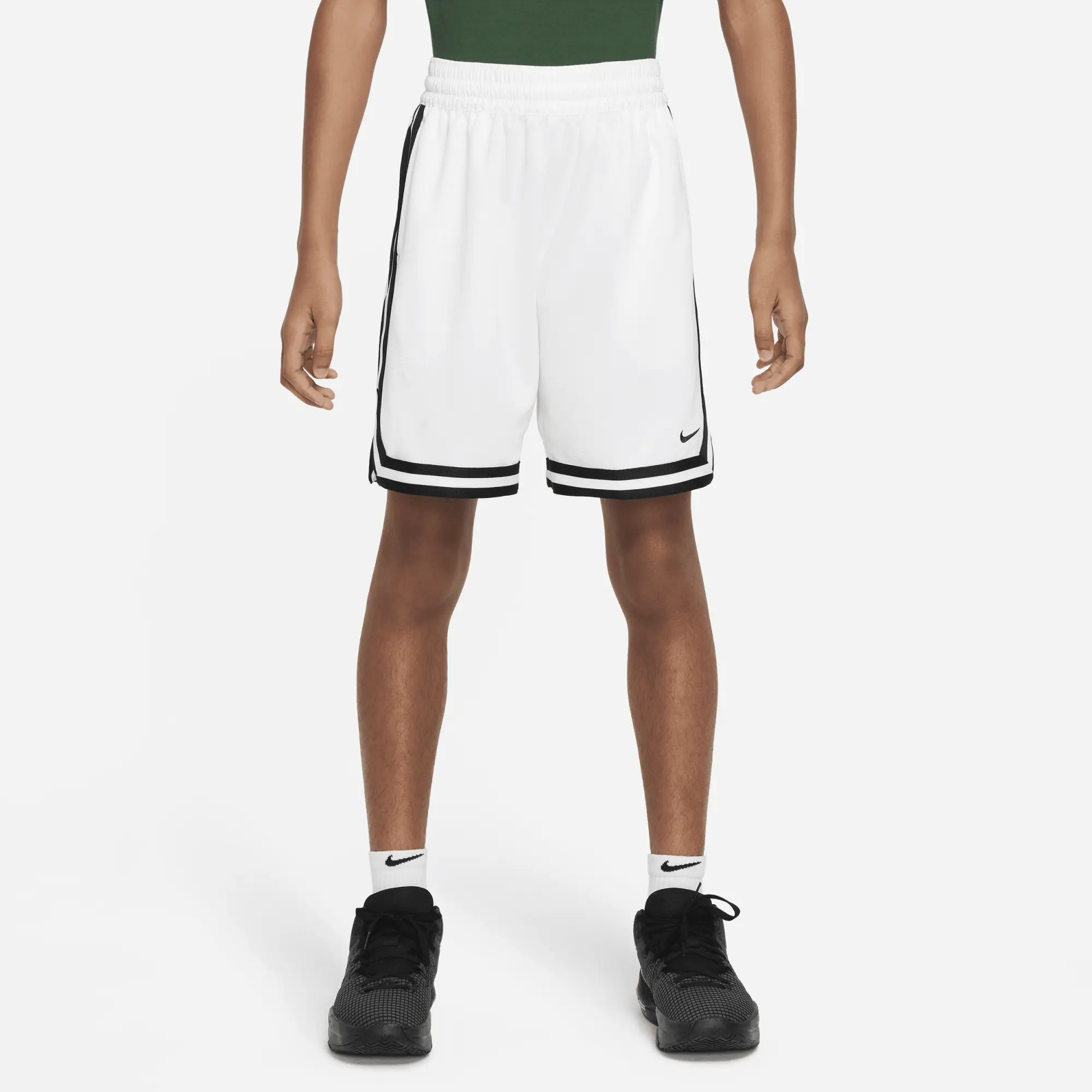 Nike Dri-FIT DNA Older Kids' (Boys') Basketball Shorts - White - Polyester