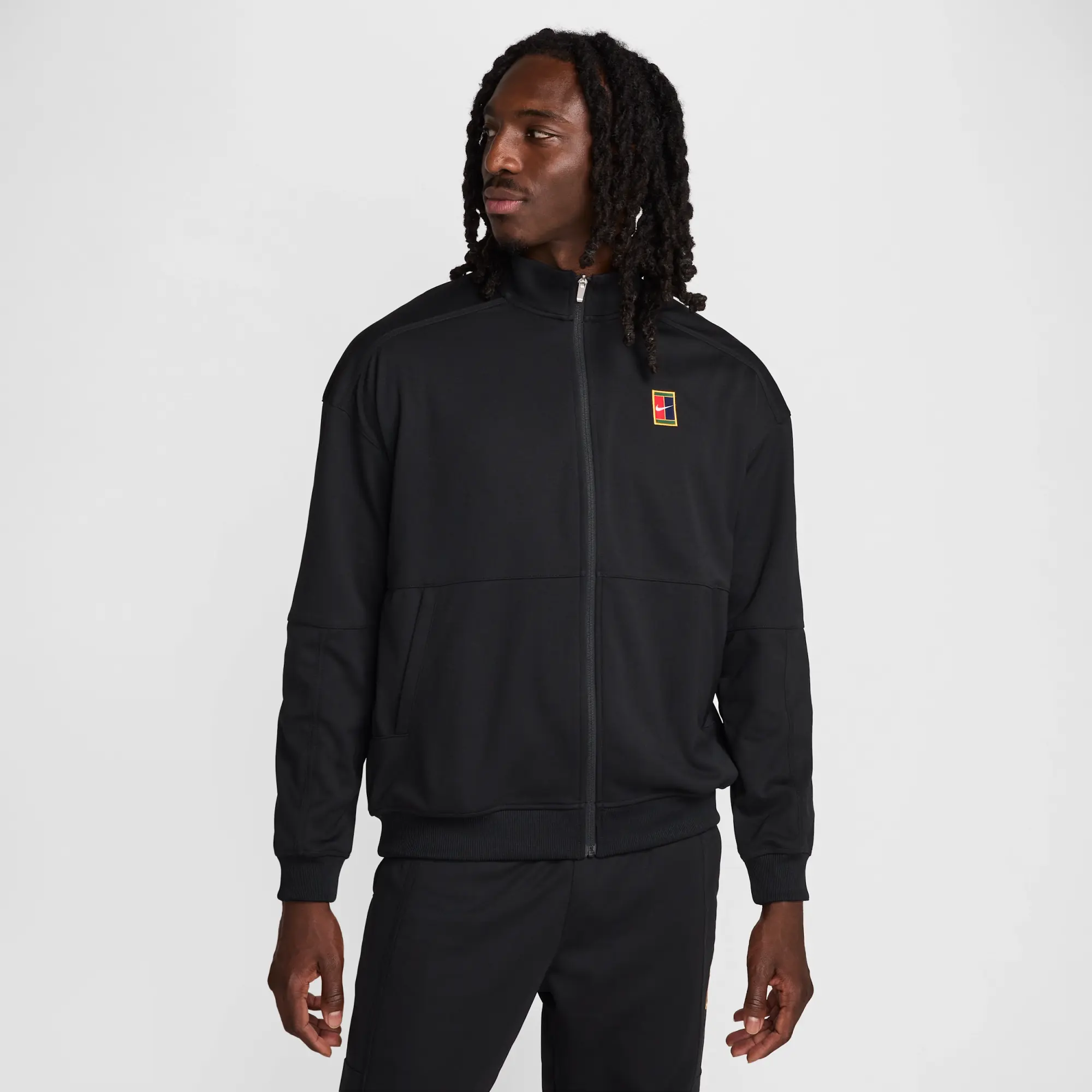 NikeCourt Heritage Men's Tennis Jacket - Black - Polyester