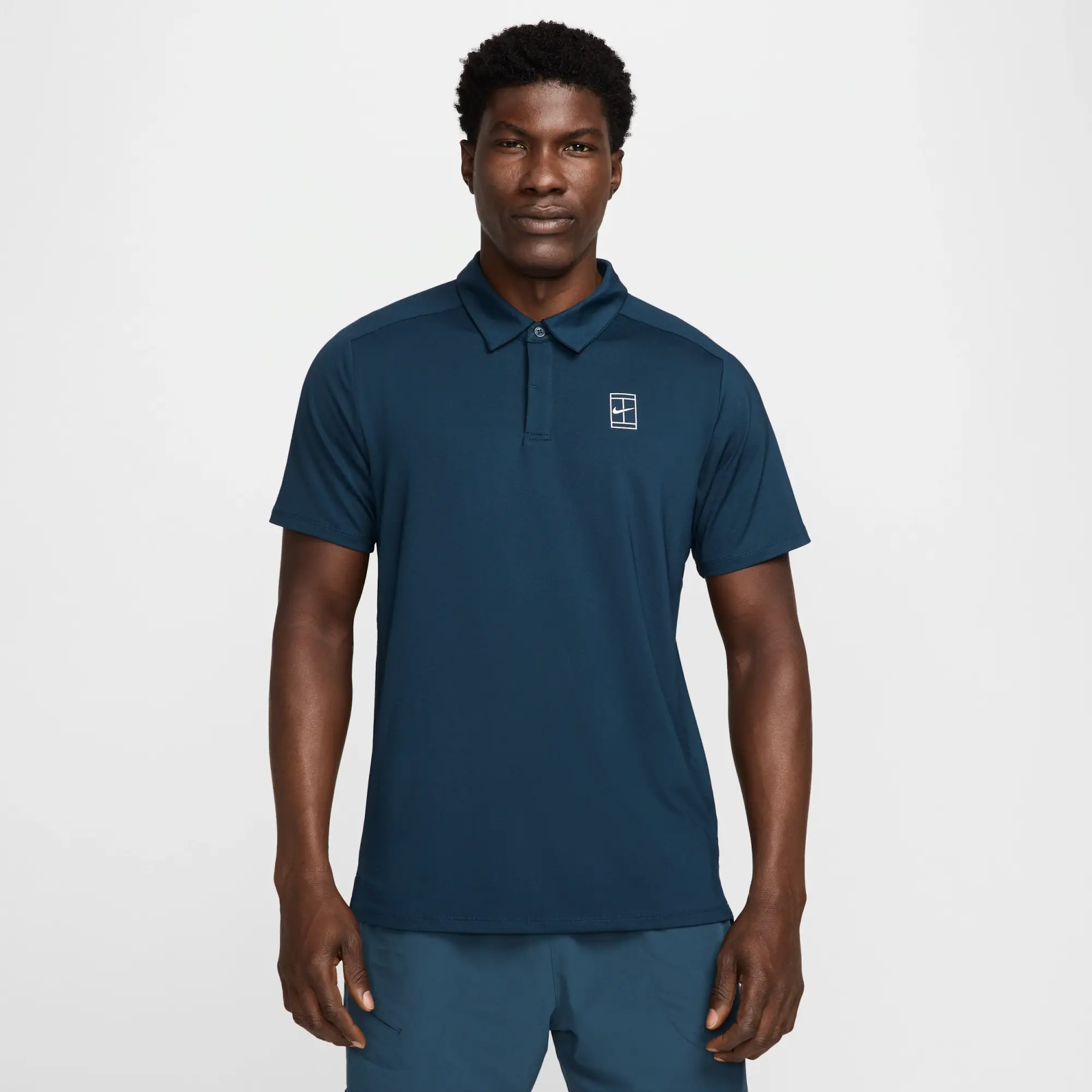 NikeCourt Advantage Men's Tennis Polo - Blue - Polyester/Elastane
