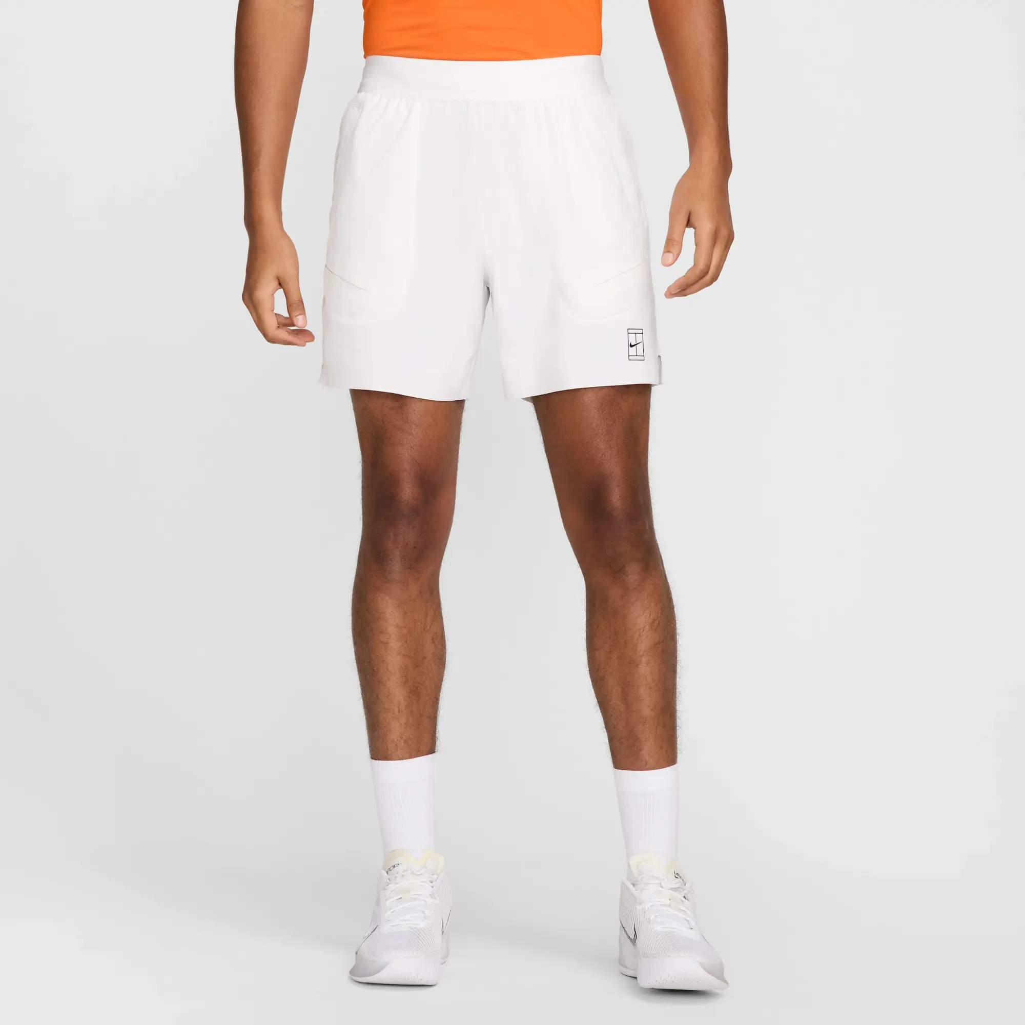 NikeCourt Advantage Men's Dri-FIT 15cm (approx.) Tennis Shorts - White - Polyester/Elastane