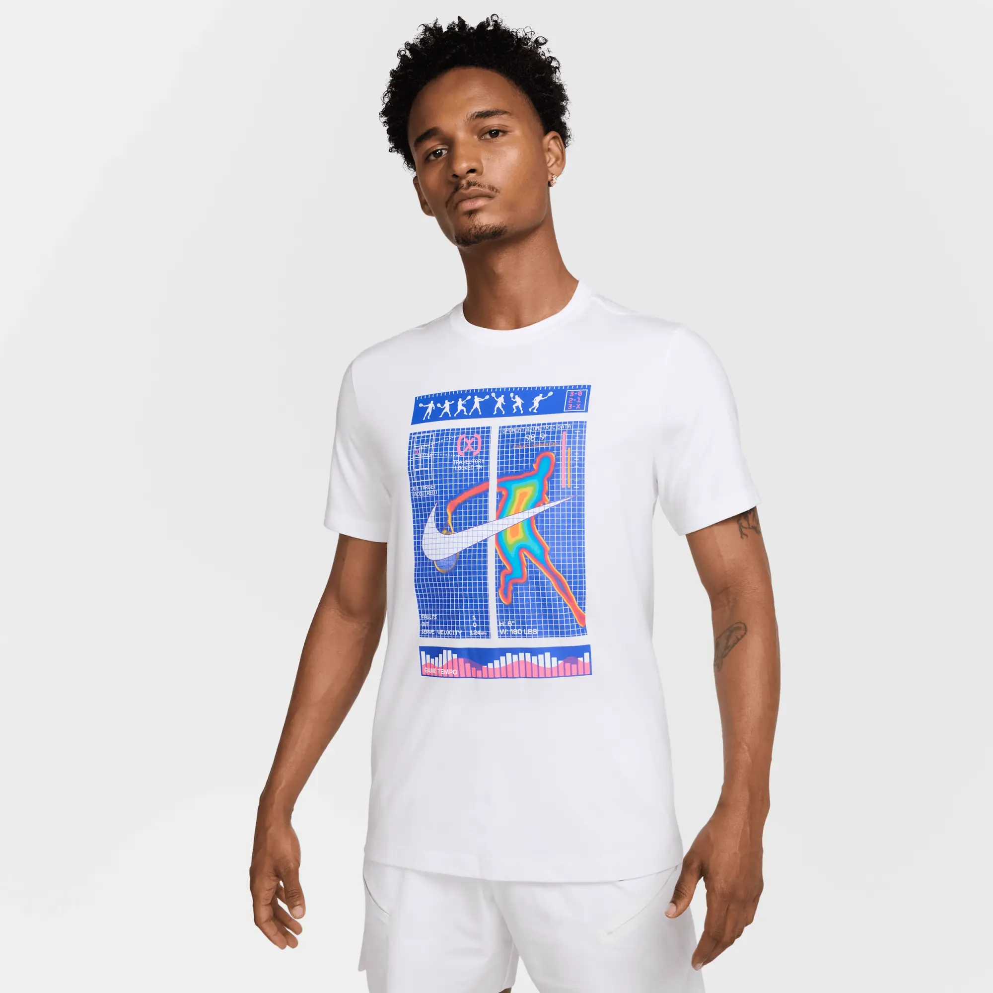 NikeCourt Men's Dri-FIT Tennis T-Shirt - White - Cotton/Polyester