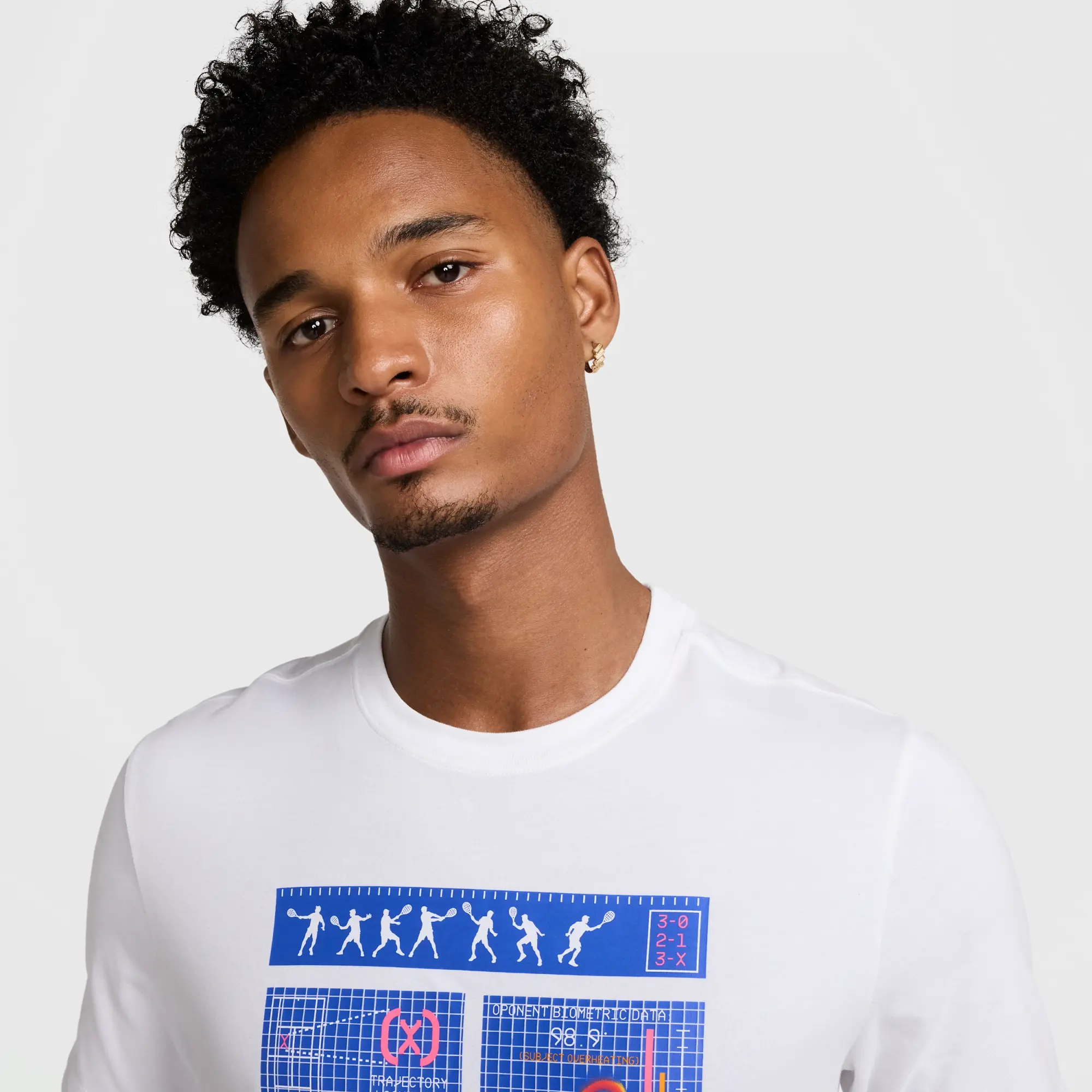 NikeCourt Men's Dri-FIT Tennis T-Shirt - White - Cotton/Polyester