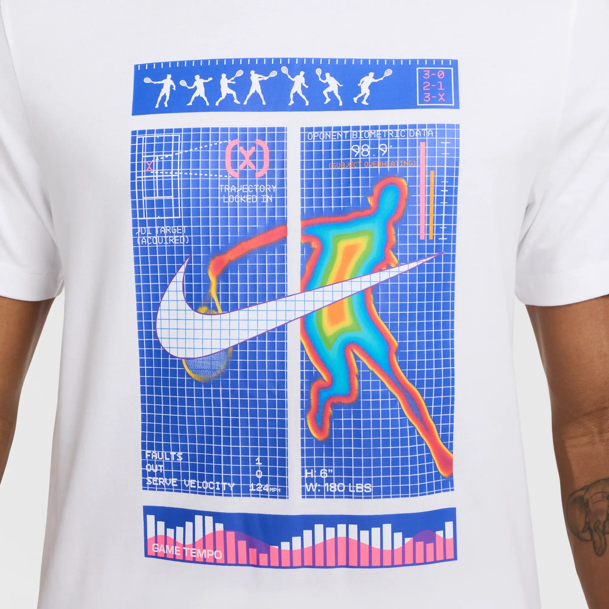 NikeCourt Men's Dri-FIT Tennis T-Shirt - White - Cotton/Polyester