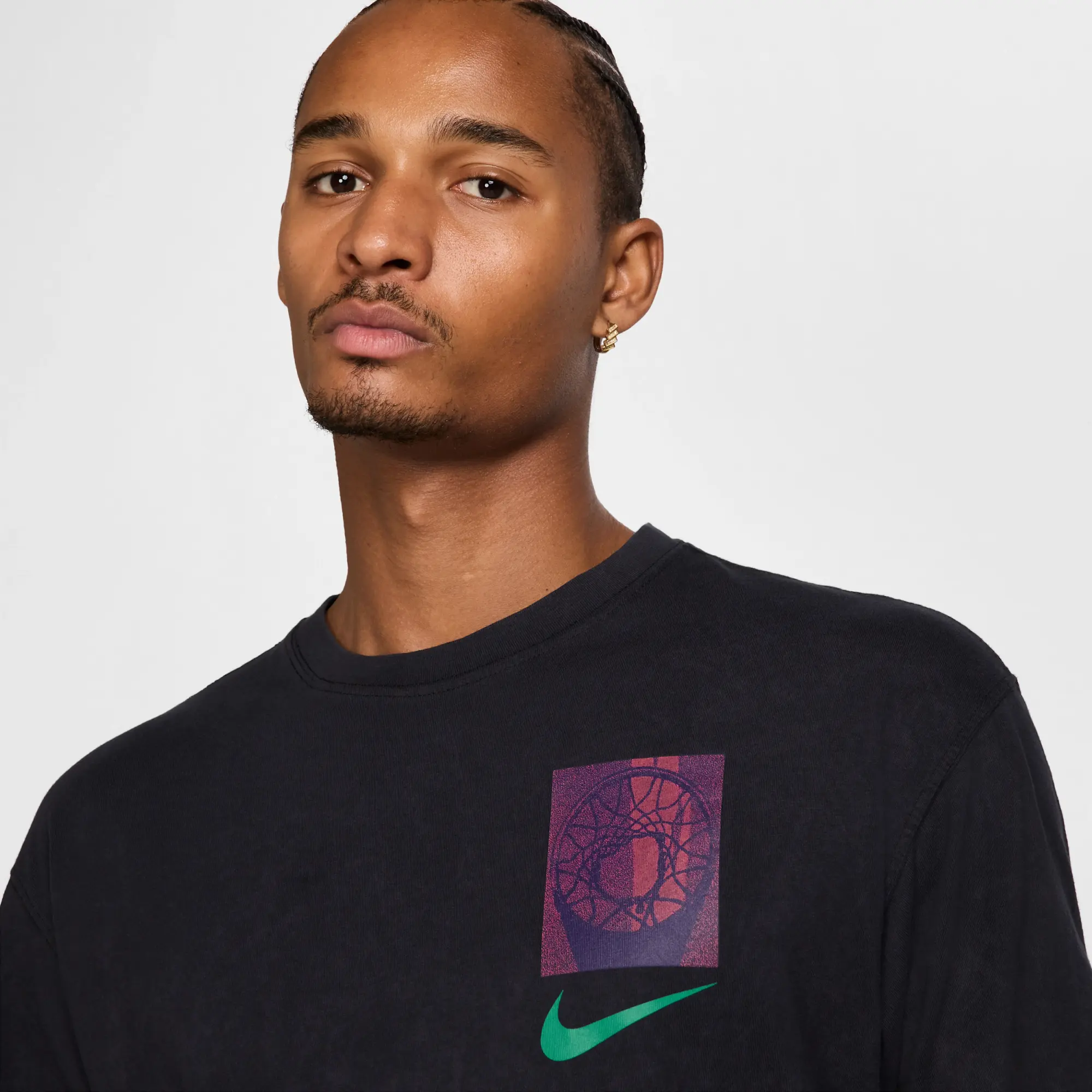 Nike Men's Max90 Basketball T-Shirt - Black - Cotton