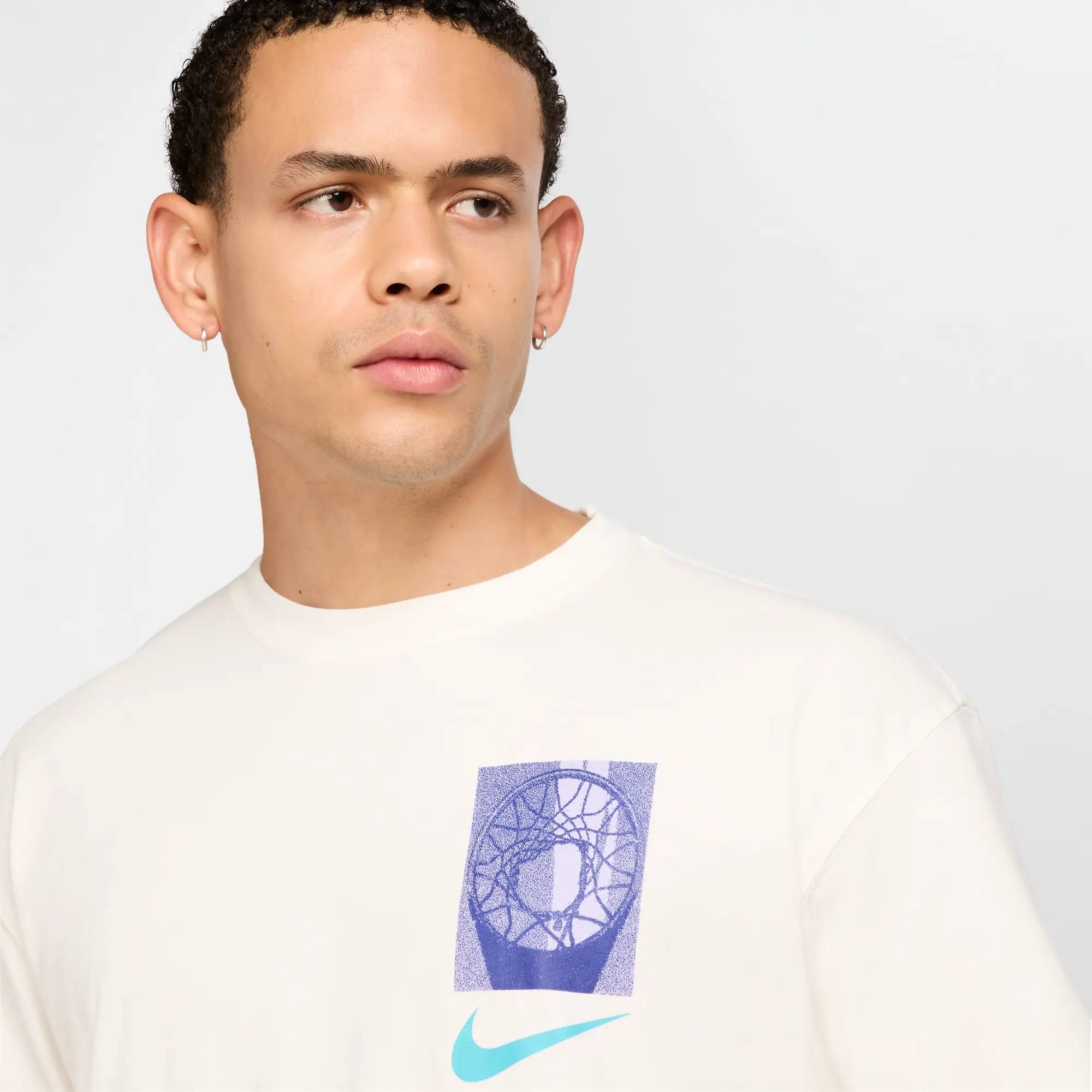Nike Men's Max90 Basketball T-Shirt - White - Cotton
