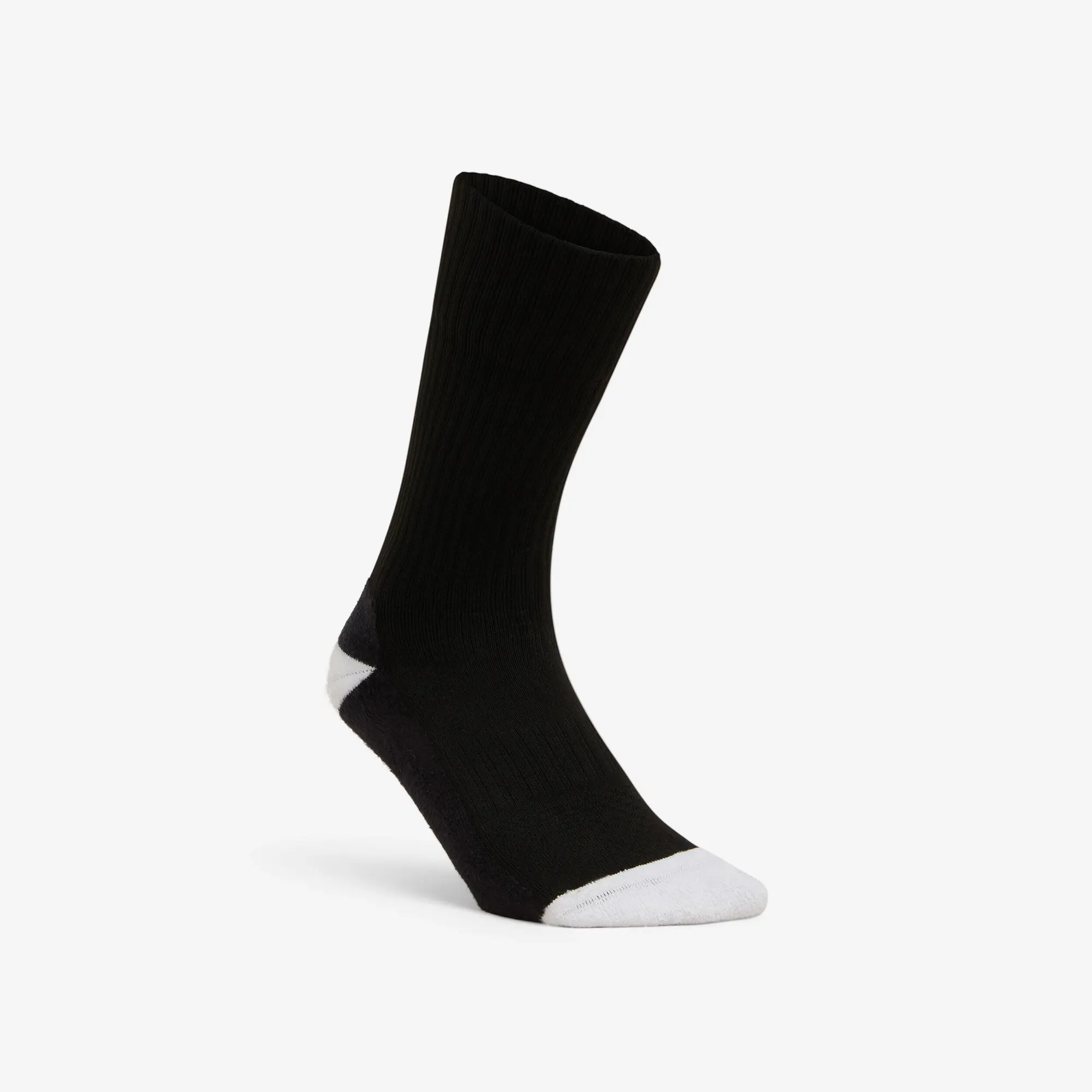Kipsta Adult Handball Mid Socks Single-Pack H500 - Black/White