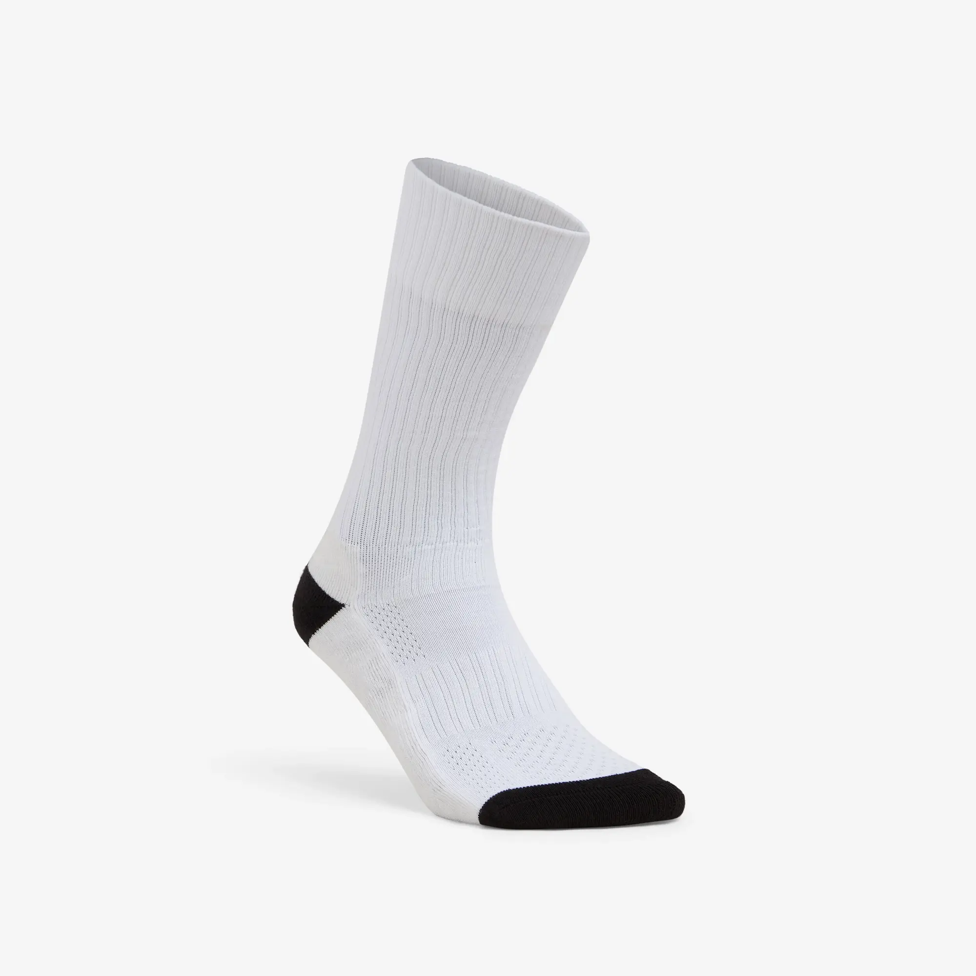 Kipsta Adult Handball Mid Socks Single-Pack H500 - White/Black