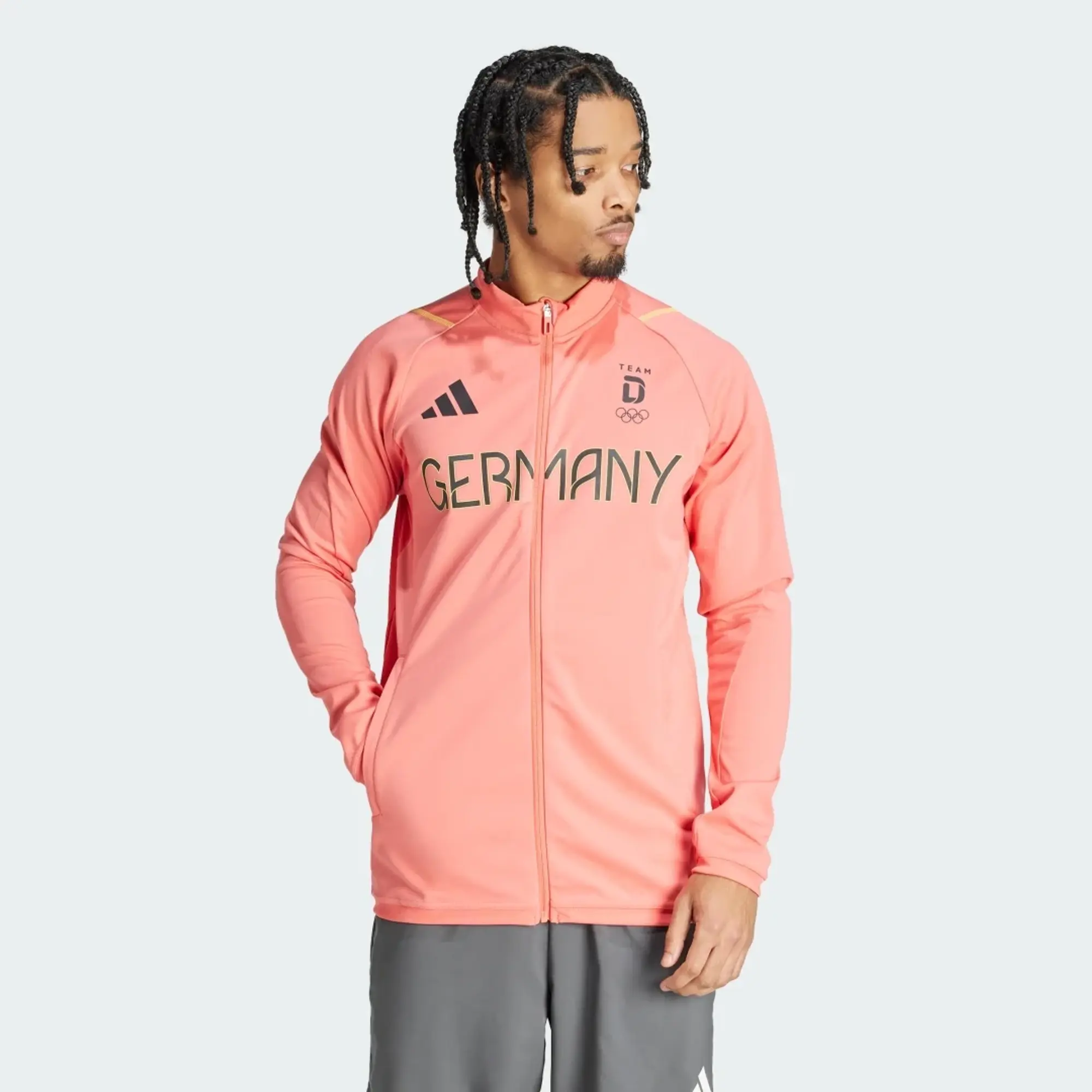 Team D Adidas Training Track Jacket - Scarlet