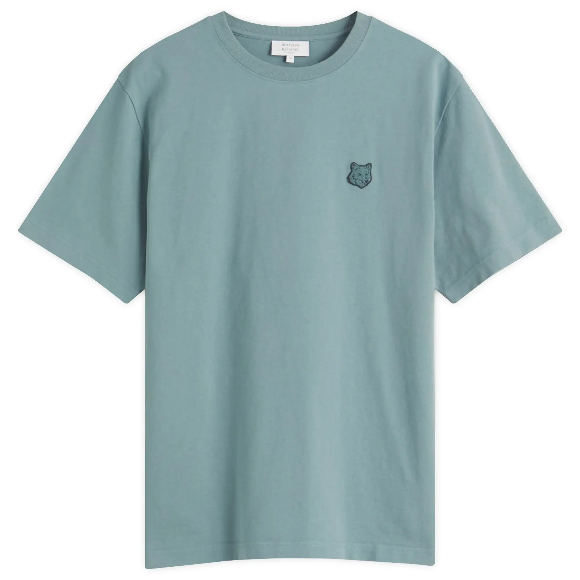 Maison Kitsuné Maison Kitsune Bold Fox Head Patch Comfort T Shirt Seine Blue