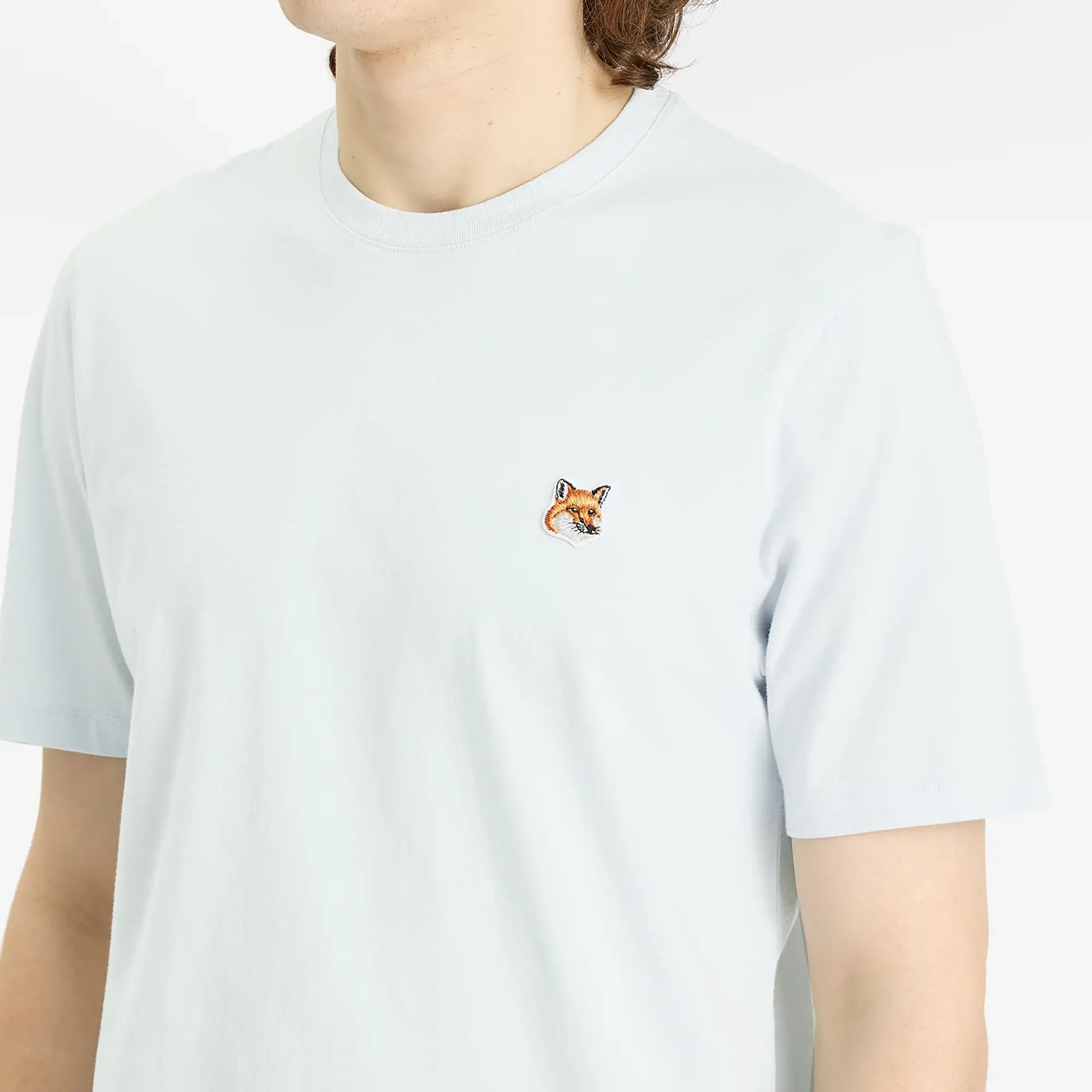 Maison Kitsuné Maison Kitsune Fox Head Patch Regular T-Shirt Cirrus Blue