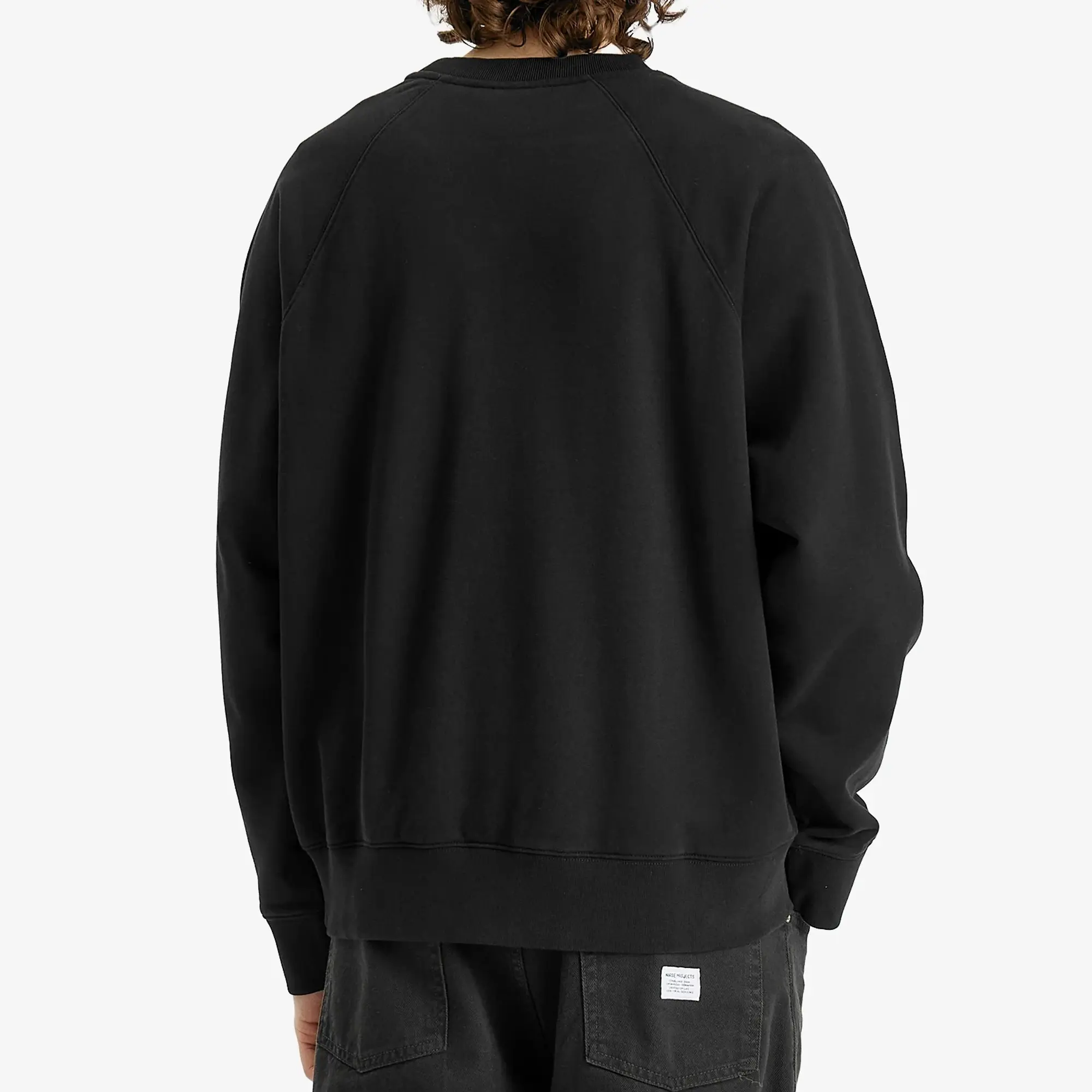 Maison Kitsuné Maison Kitsune Embroidery Oversize Raglan Crew Sweatshirt Black