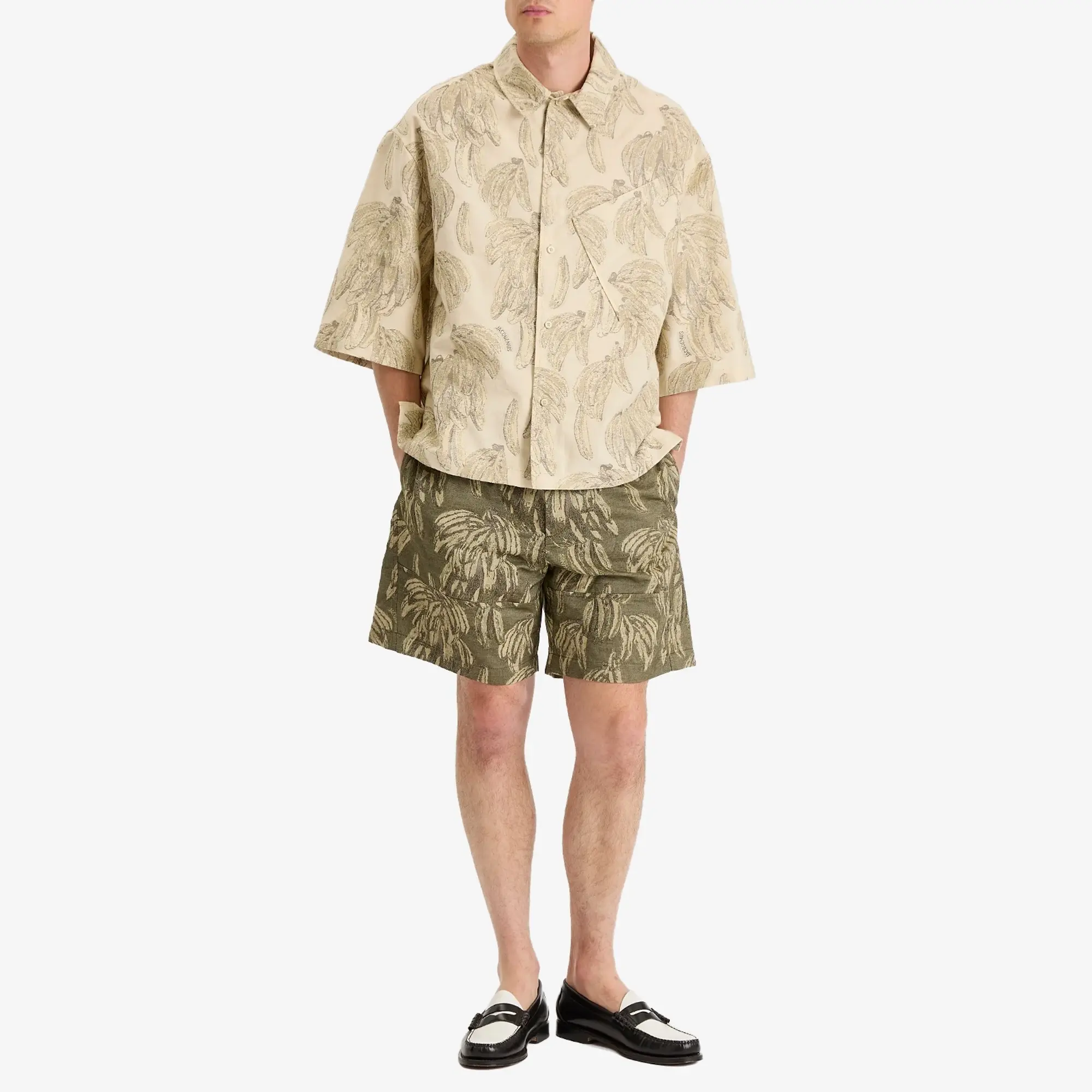 Jacquemus Men's Banana Jacquard Canvas Shorts Multi